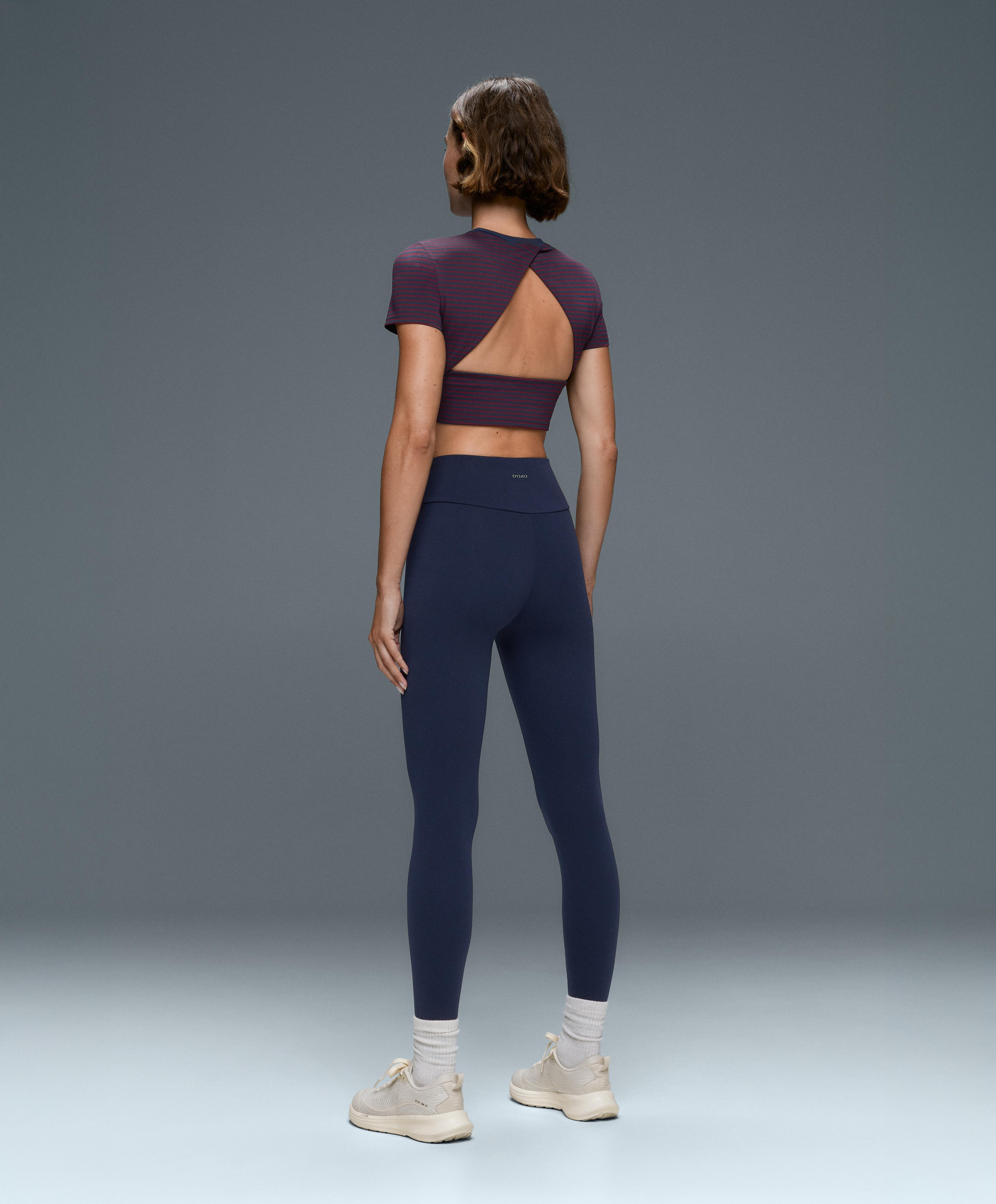 Striped short-sleeved Comfortlux tank top — STRAWBERRY