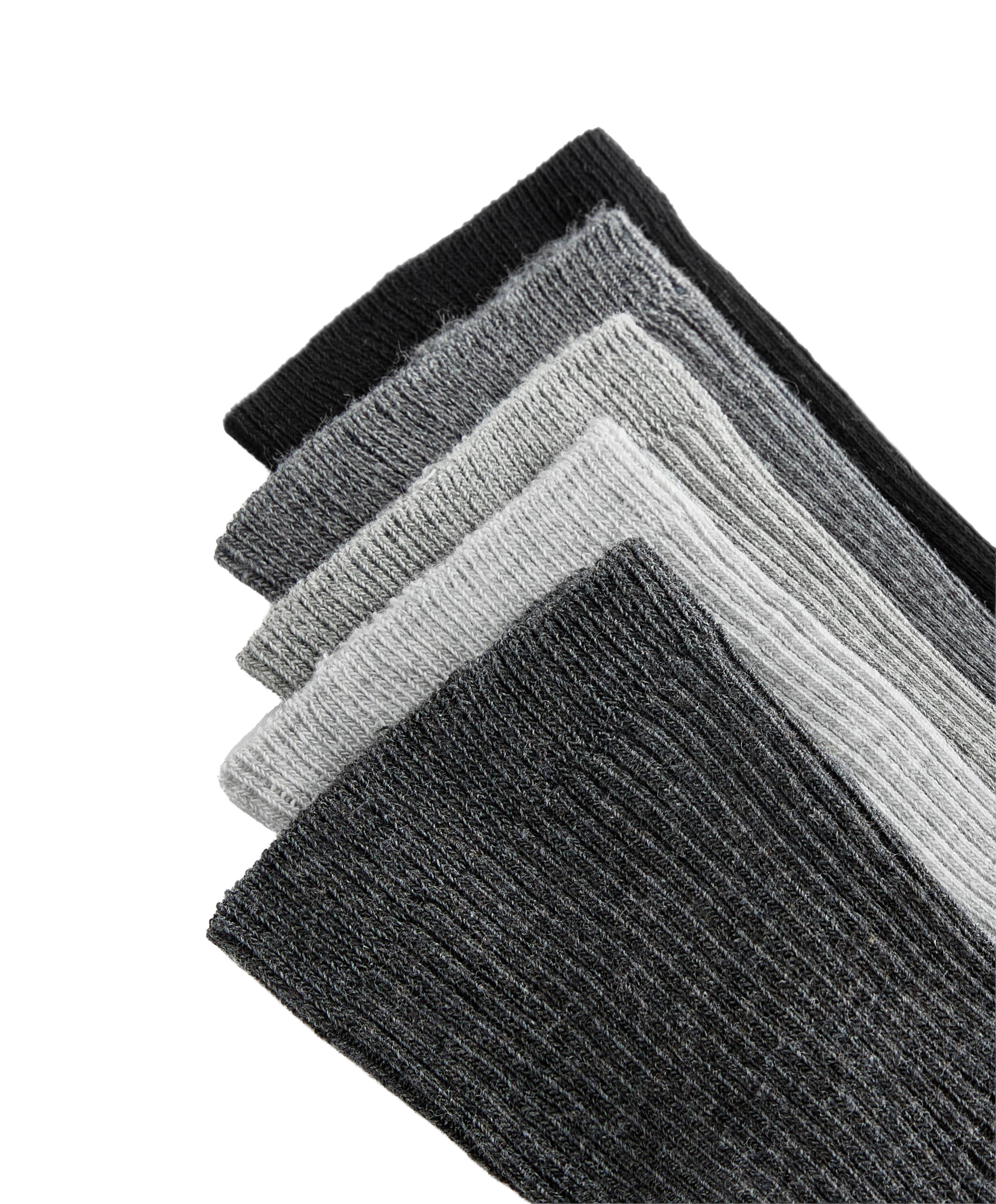 5 pairs of quarter socks with cotton — DARK GREY