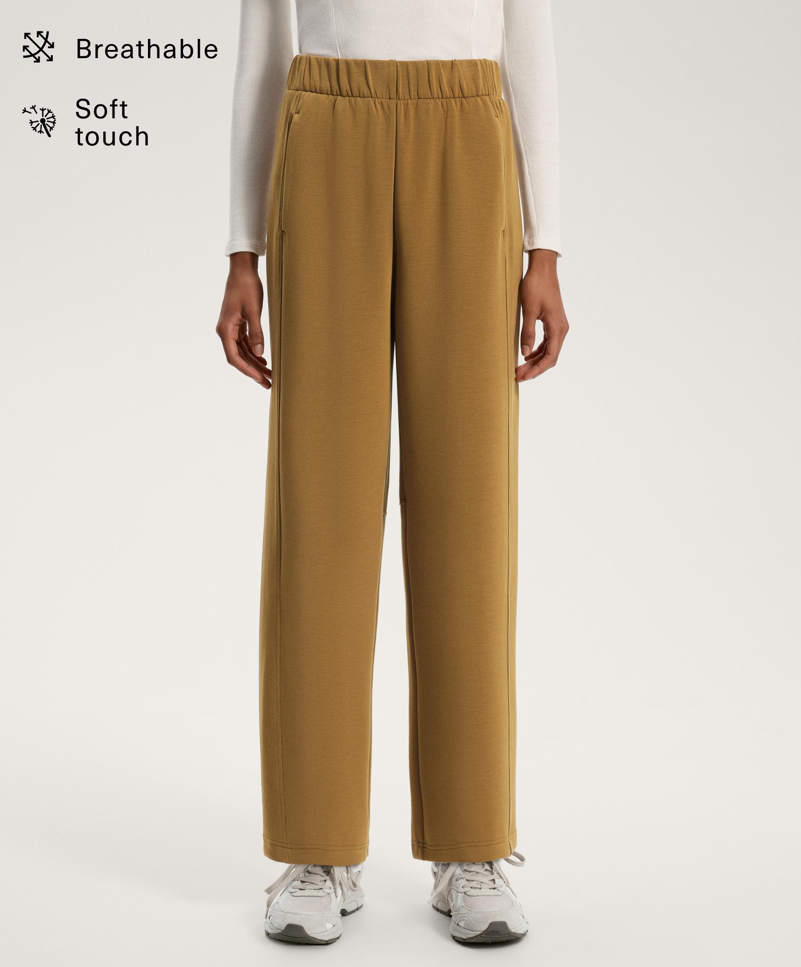 Straight-leg trousers with soft-touch modal Straight-leg trousers with soft-touch modal