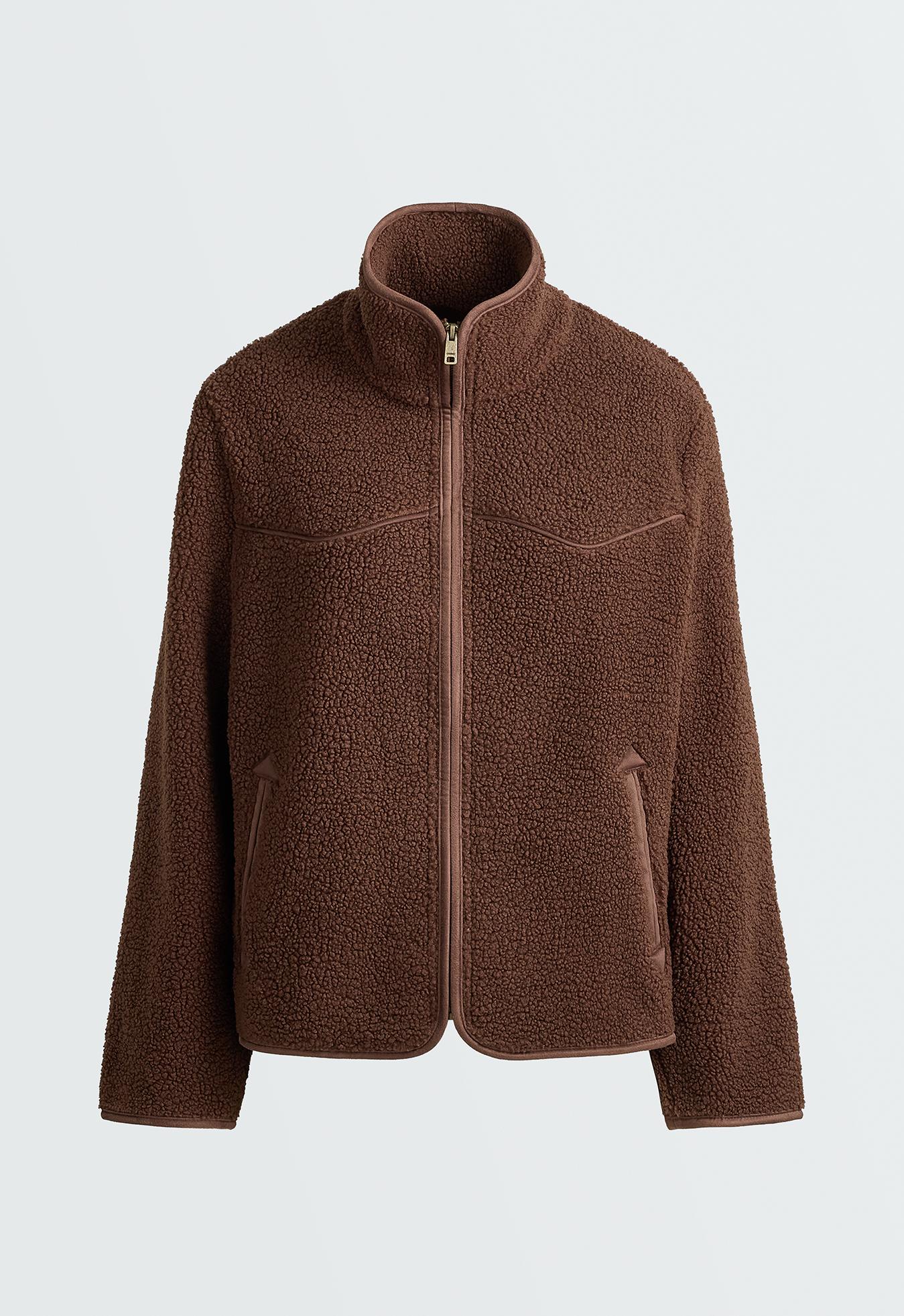 Piping faux-shearling jacket — COCOA