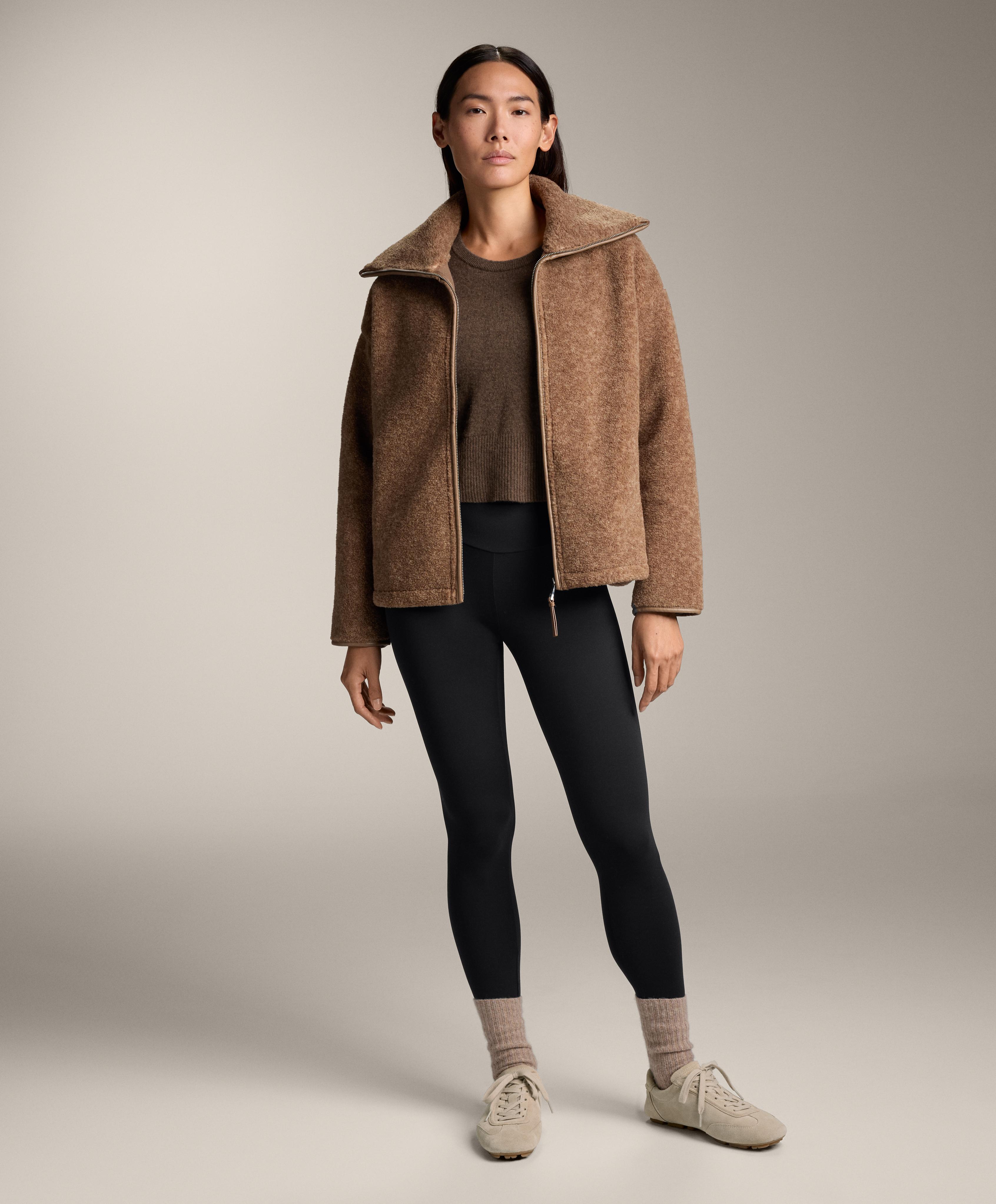 Boxy Jacke aus Lammfellimitat