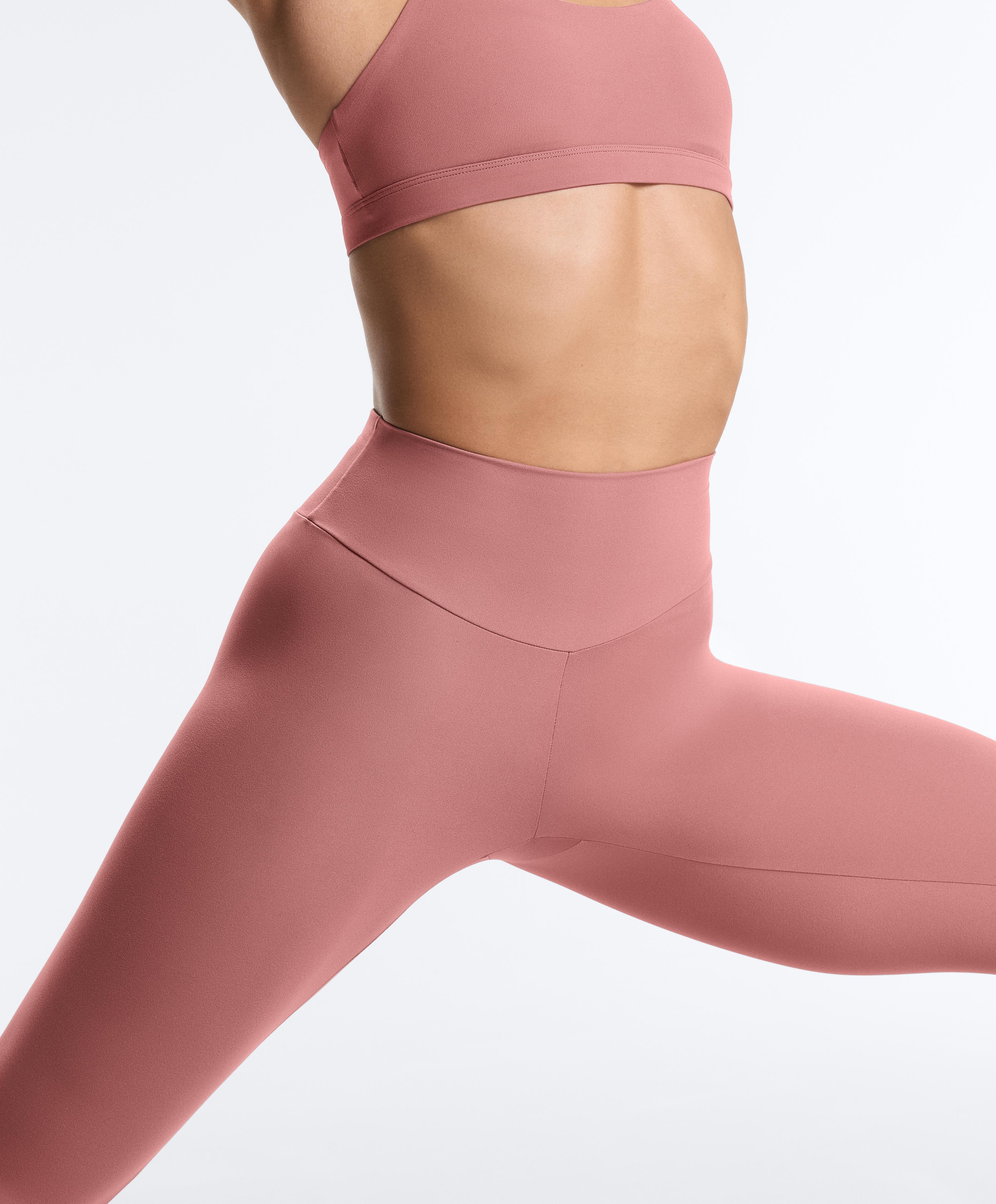 Comfortlux high-waisted ankle-length leggings — PALE PINK