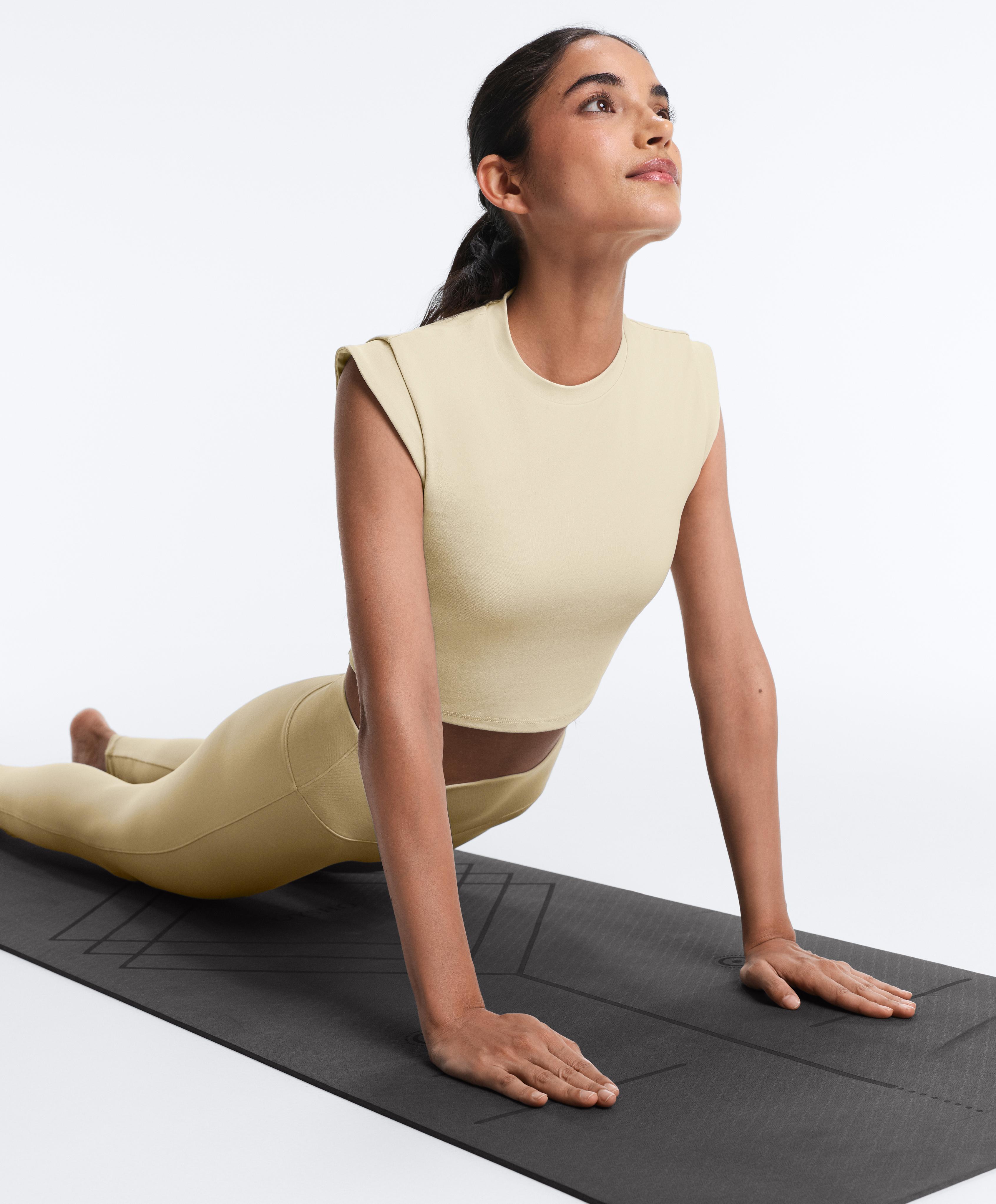 Evermove sleeveless Tank top — PALE BEIGE MELANGE