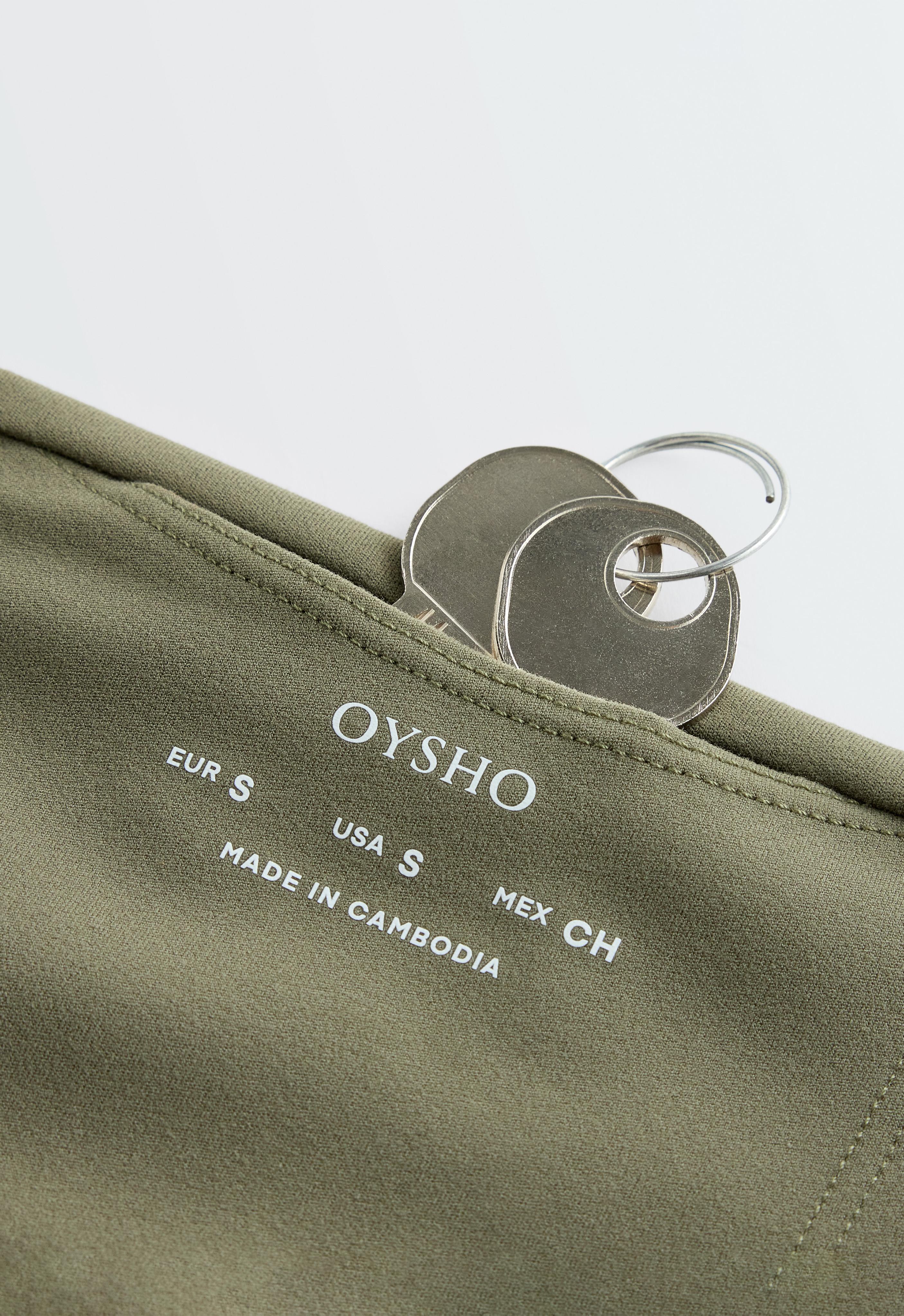 Comfortlux high-waisted 10cm hot pants — DARK KHAKI