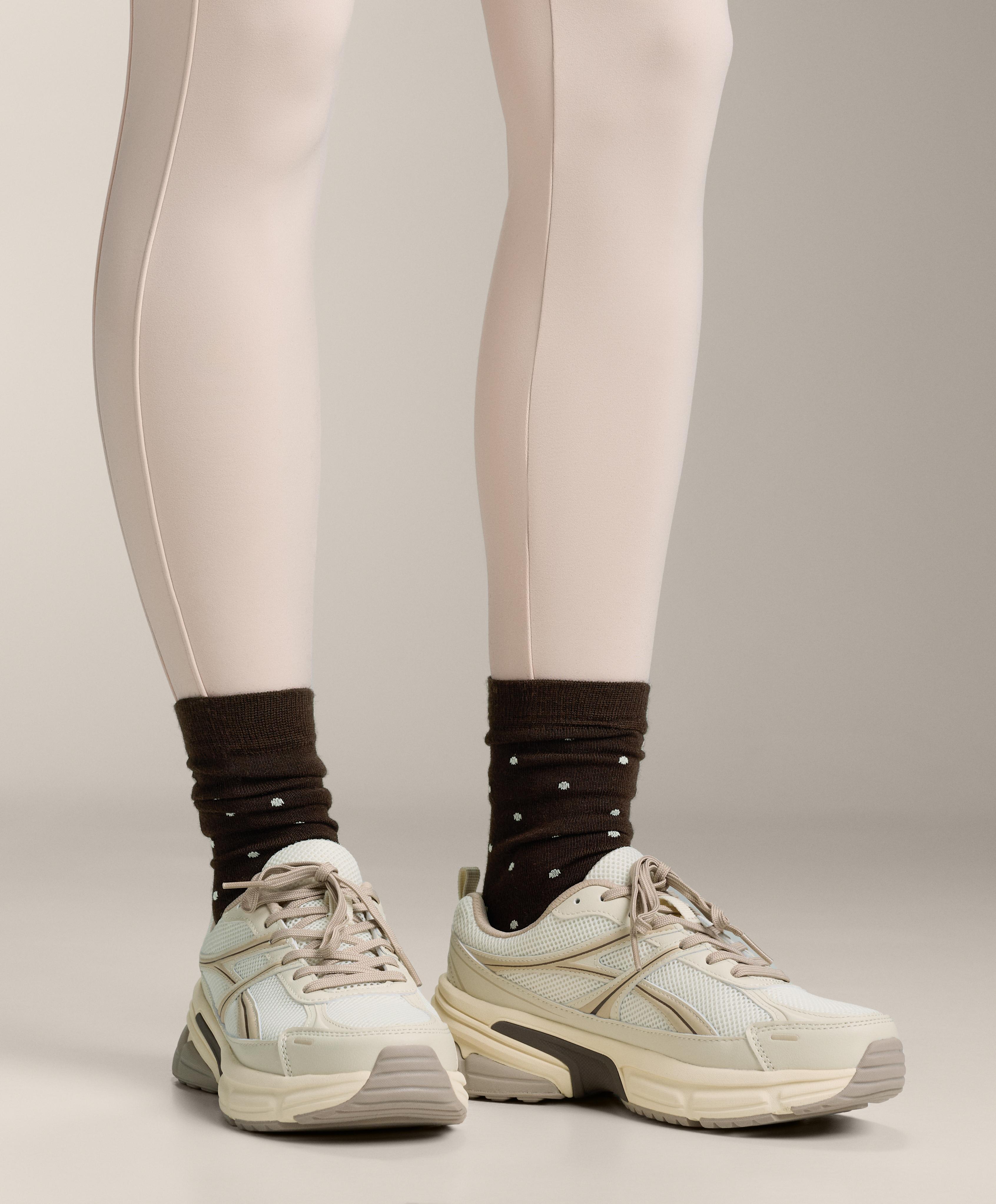 2 pairs of classic 55% modal 10% cashmere socks — CHOCOLATE      