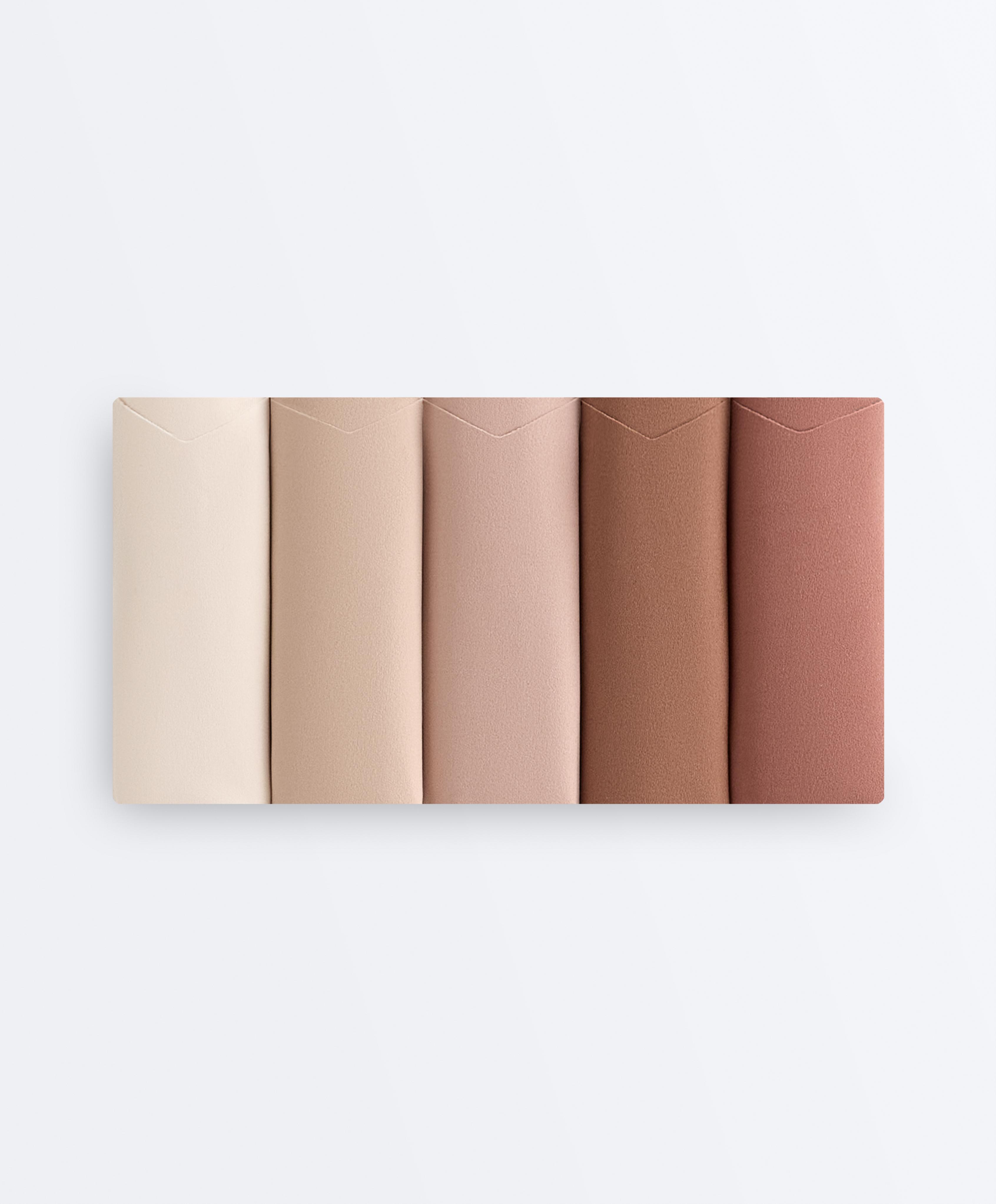 5 invisible polyamide blend PANTONE™ V-cut classic briefs — BEIGE