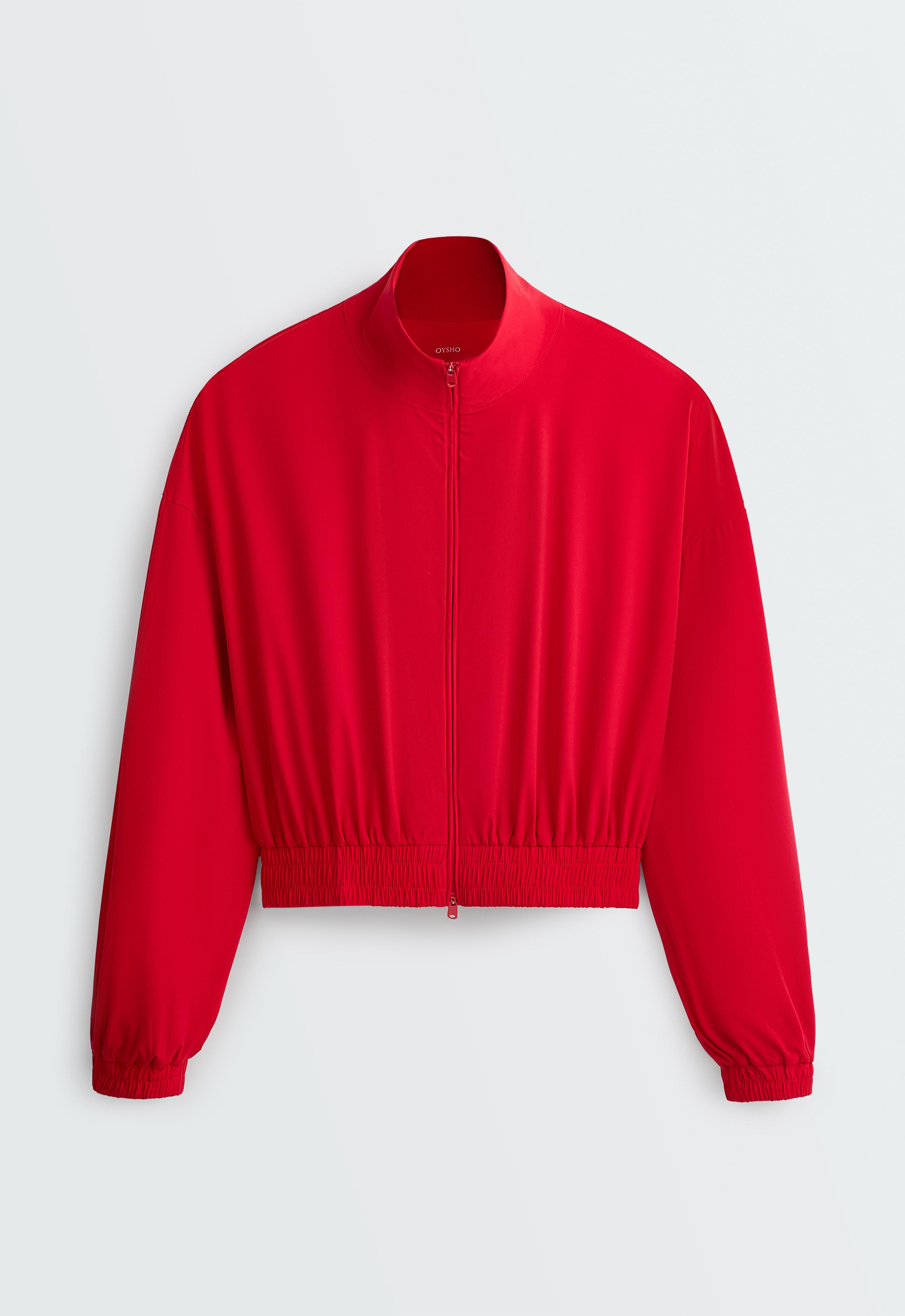 Light Touch boxy technical jacket — BRIGHT RED
