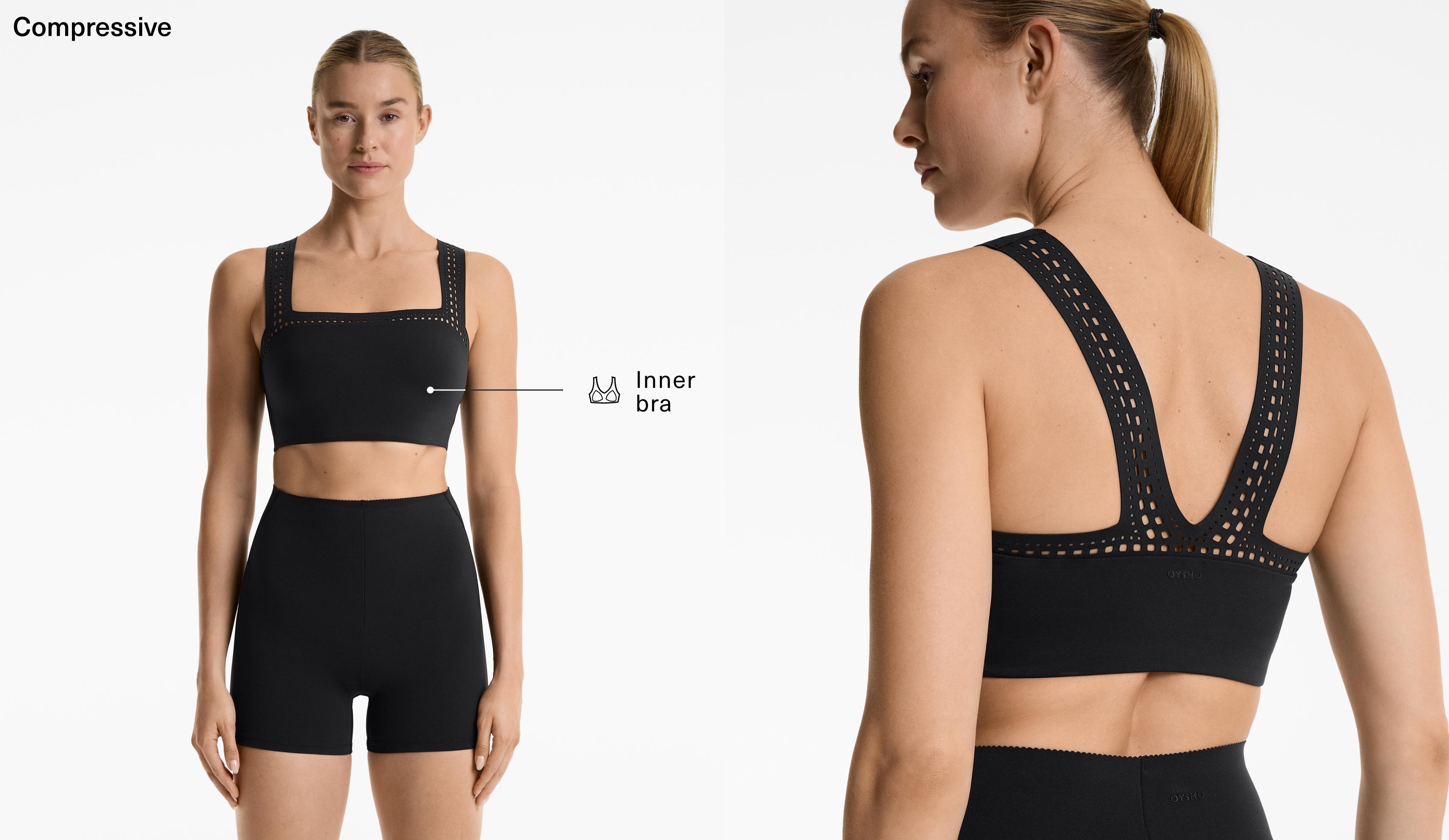 Compressive cutwork tank top