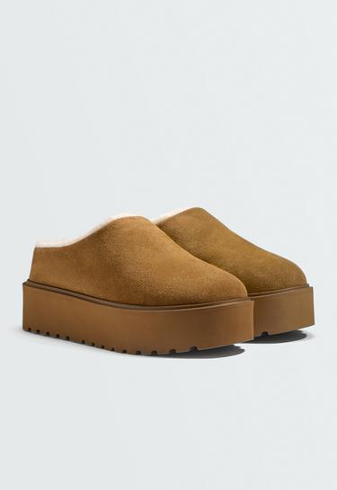 Suede faux-fur clog — MOLE 2