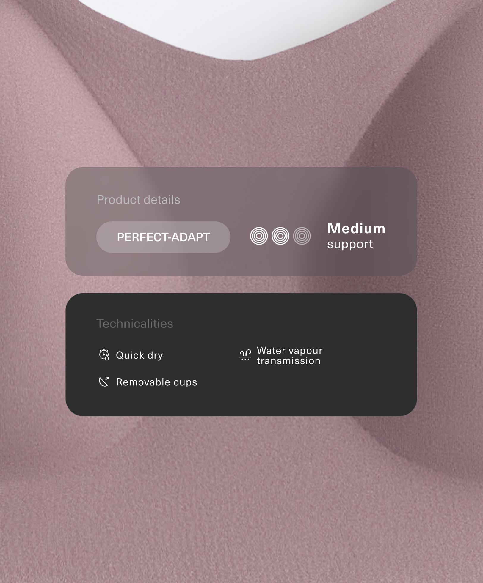 حمالة صدر رياضية بتكيف مثالي وتدعيم متوسط مع كبات حمالة صدر رياضية بتكيف مثالي وتدعيم متوسط مع كبات