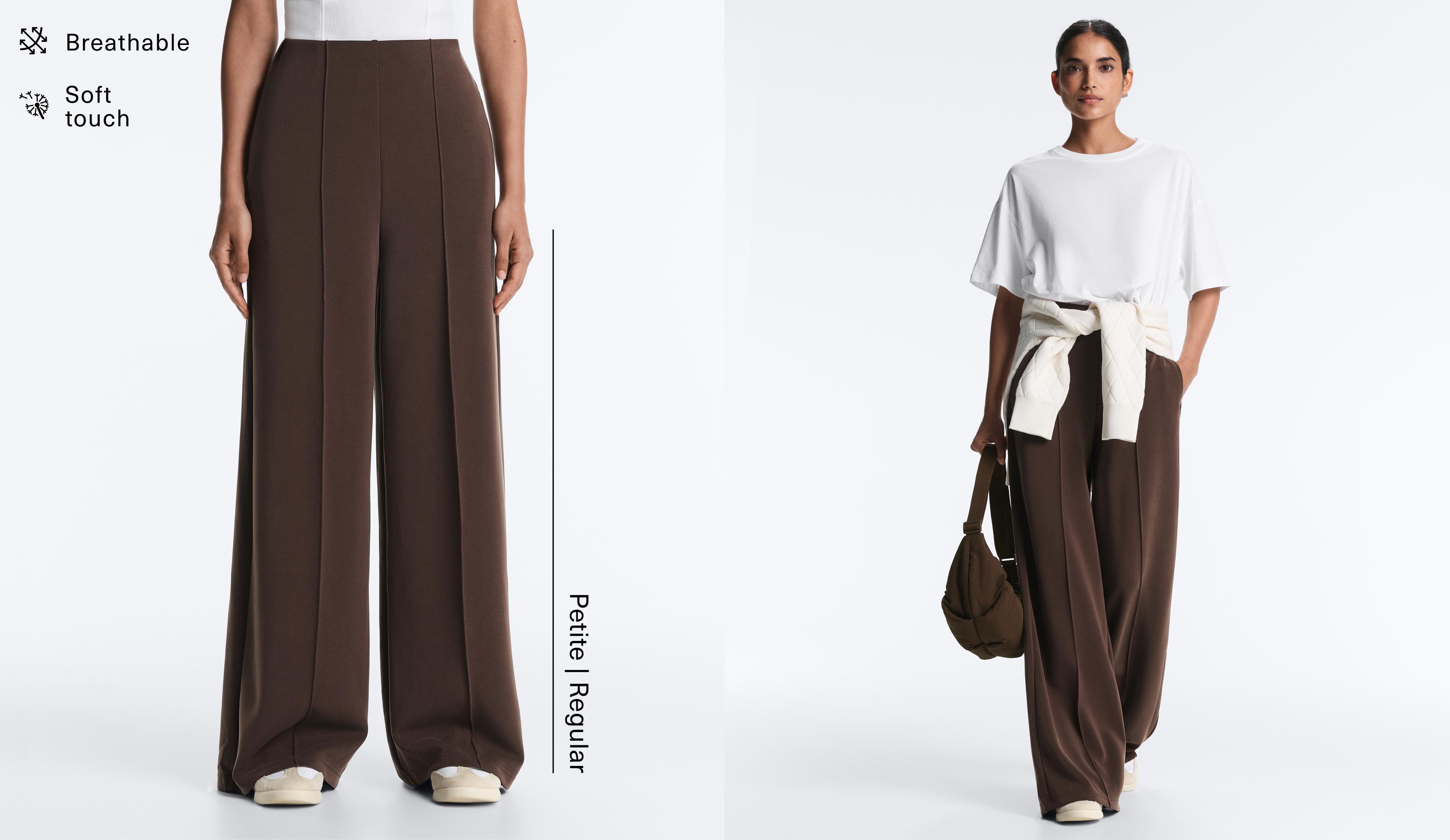 ПАНТАЛОНИ СО РАМЕН КРОЈ И ШЕВОВИ СО МЕК МОДАЛ