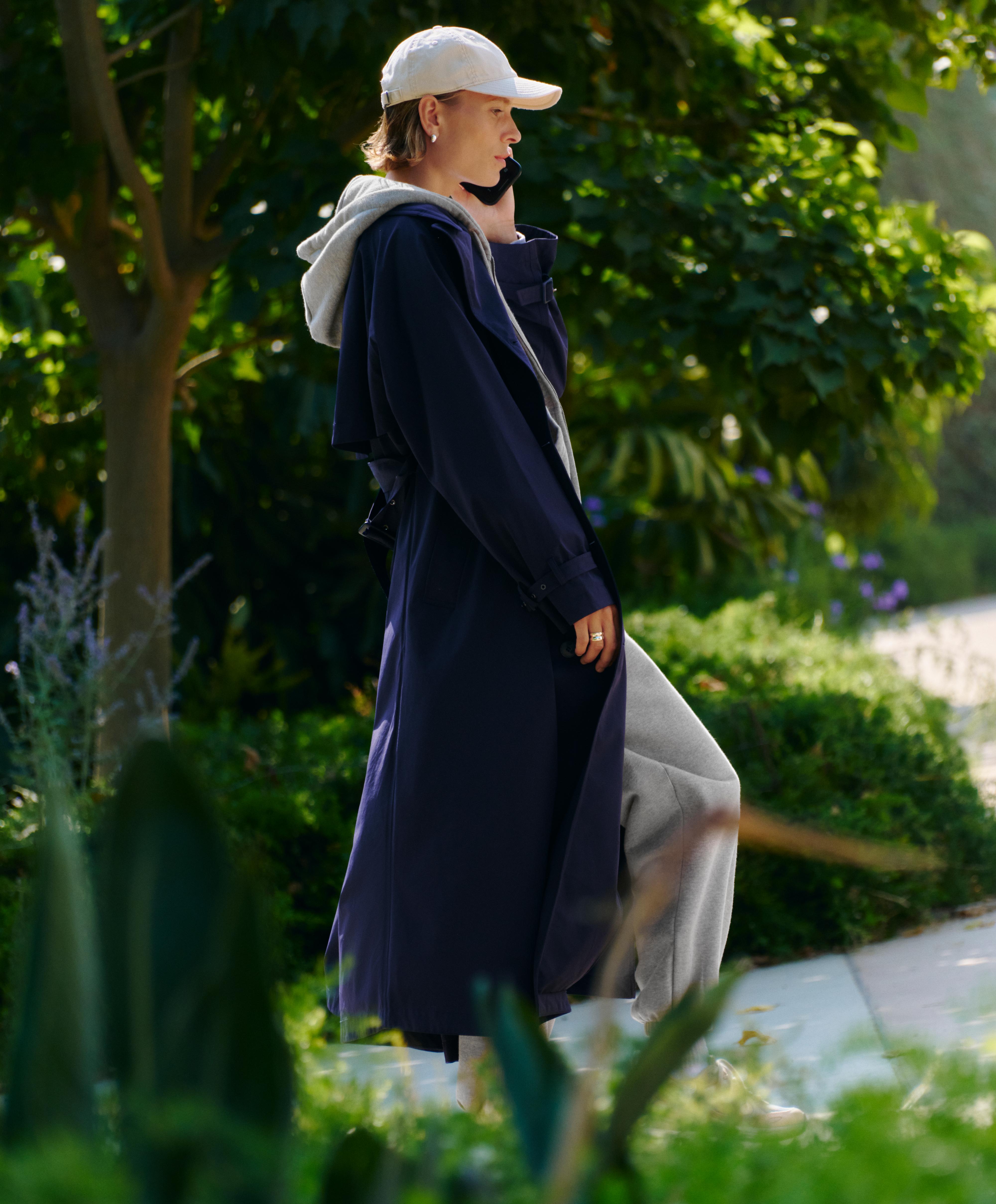 Extra lightweight 10k waterproof long jacket — MIDNIGHT BLUE