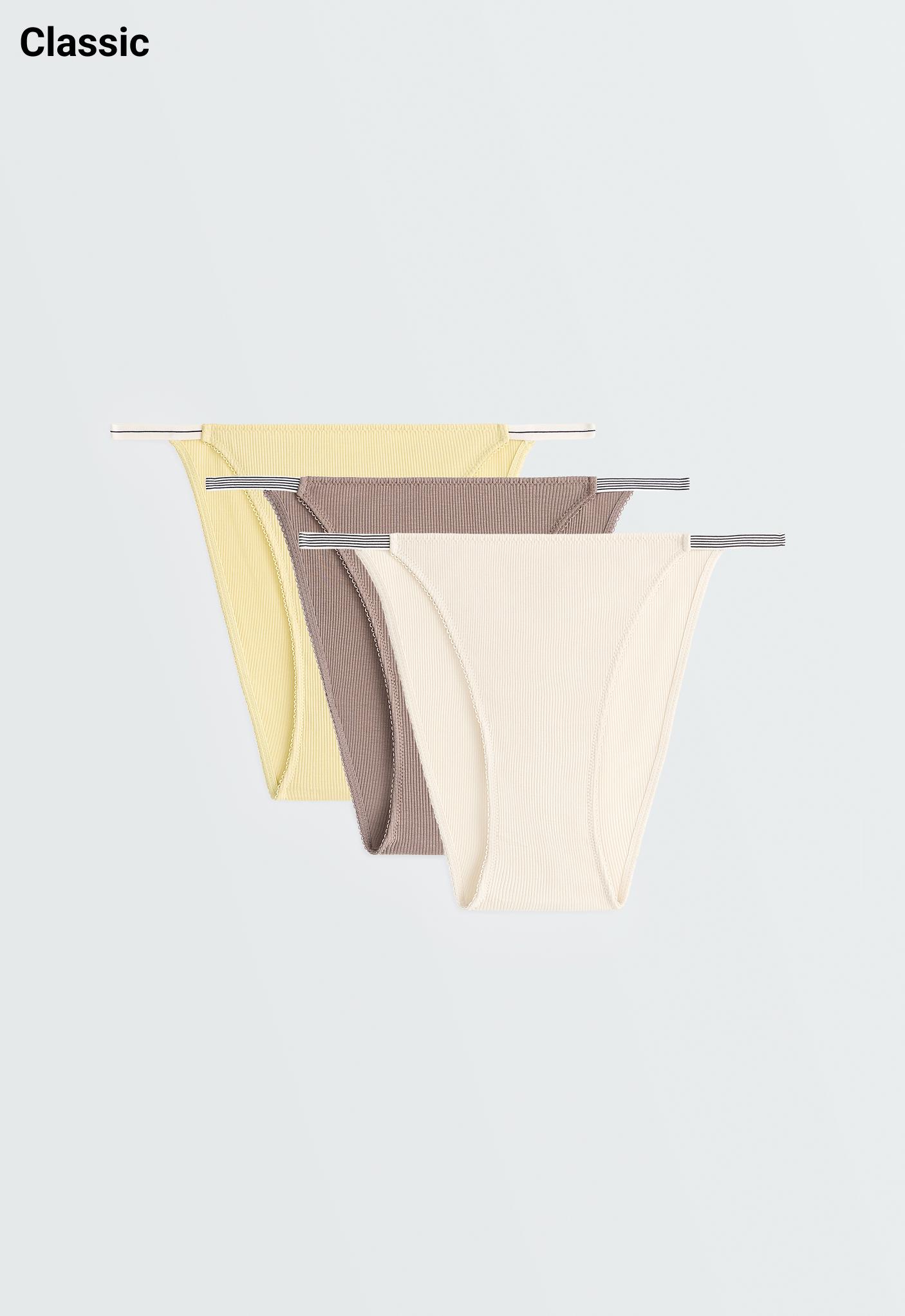 3 rib cotton classic briefs — LIME GREEN