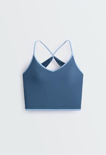 Comfortlux crossed-strap tank top — MID GREY-BLUE 6