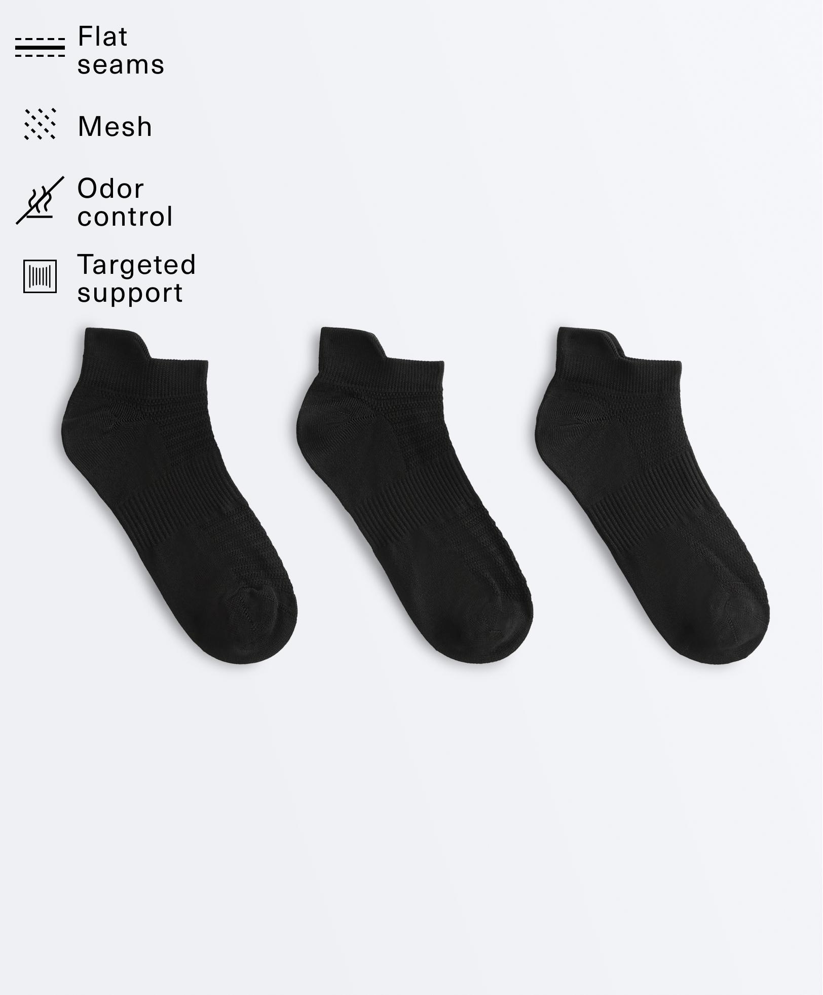3 pairs of polyamide blend sports sneaker socks with heel tab 3 pairs of polyamide blend sports sneaker socks with heel tab