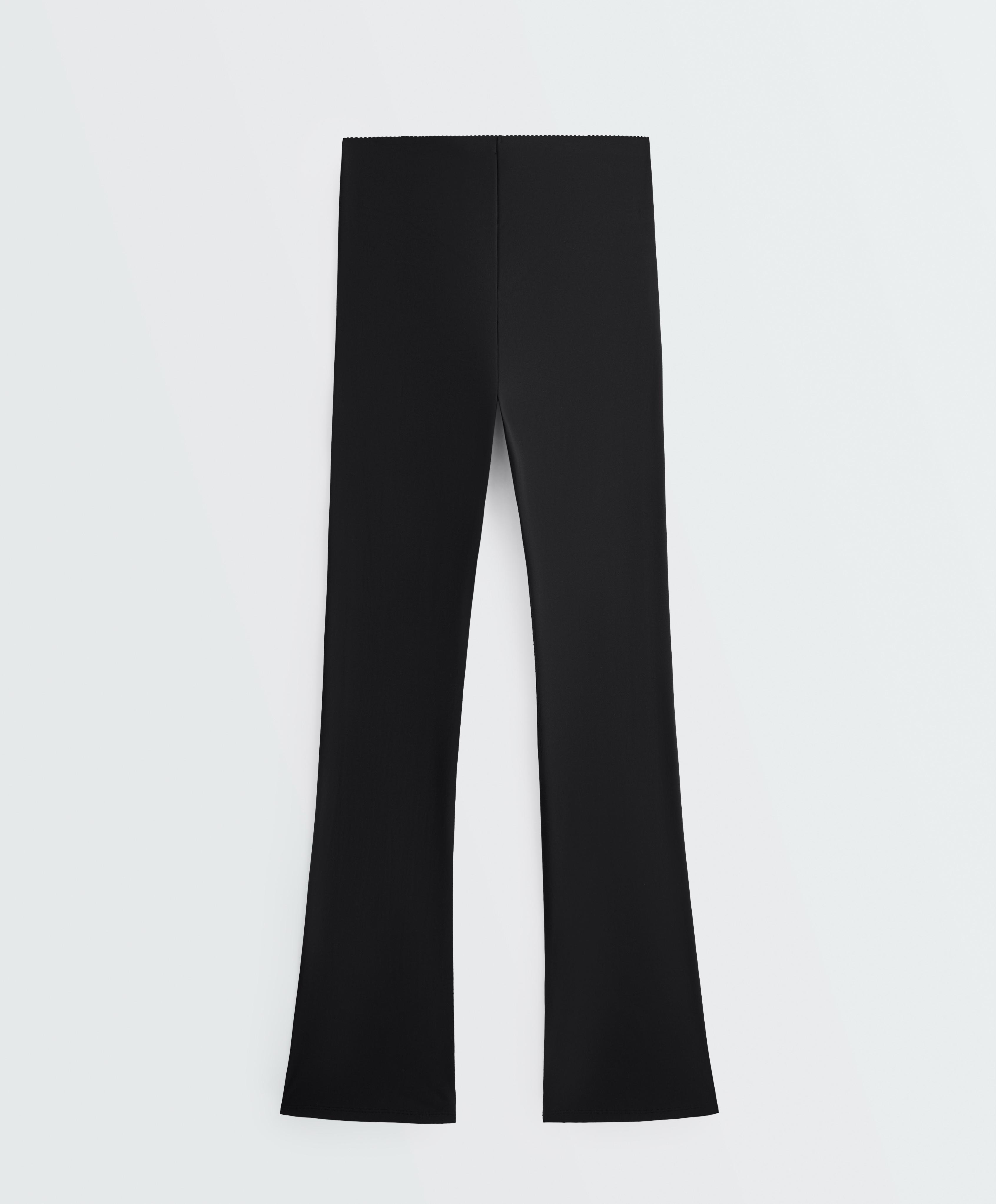 Super high rise Comfortlux flare trousers — BLACK