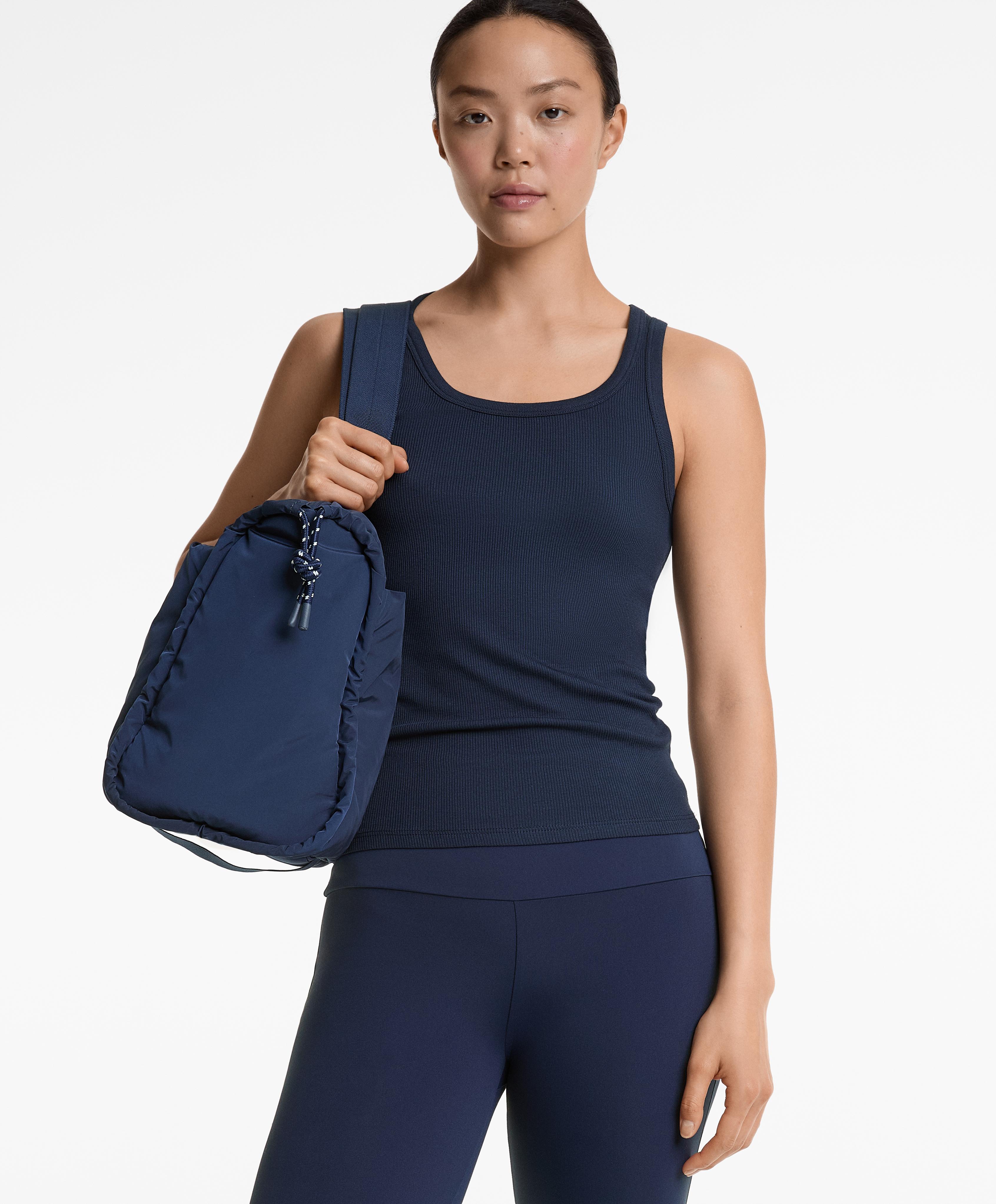 Sleeveless rib top with cotton and modal Sleeveless rib top with cotton and modal