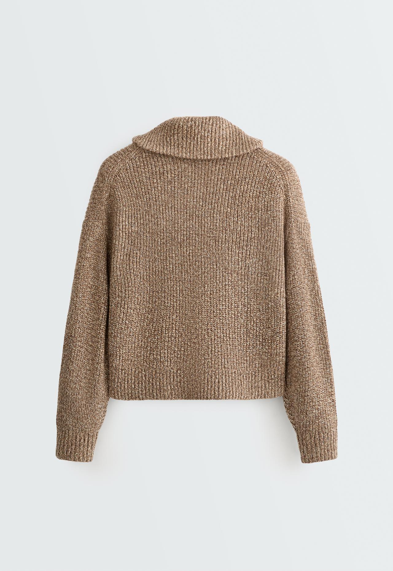 Cable-knit jacket — CARAMEL