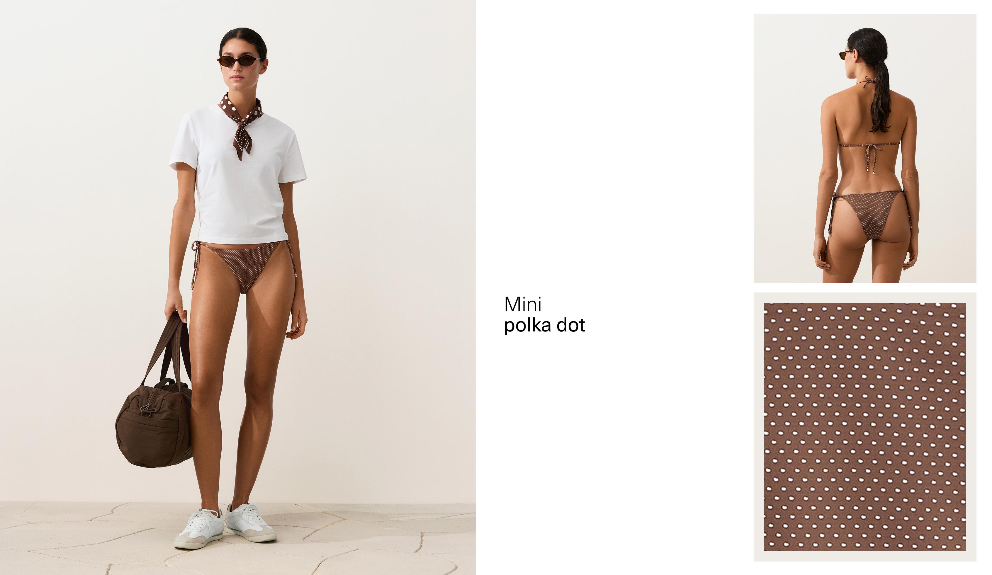 Mini polka dot medium bikini briefs