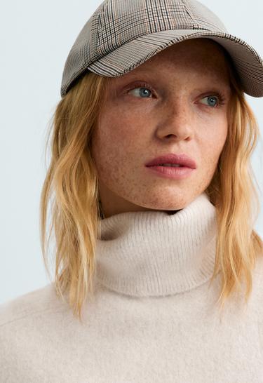 High neck knit jumper — PALE BEIGE MELANGE 3