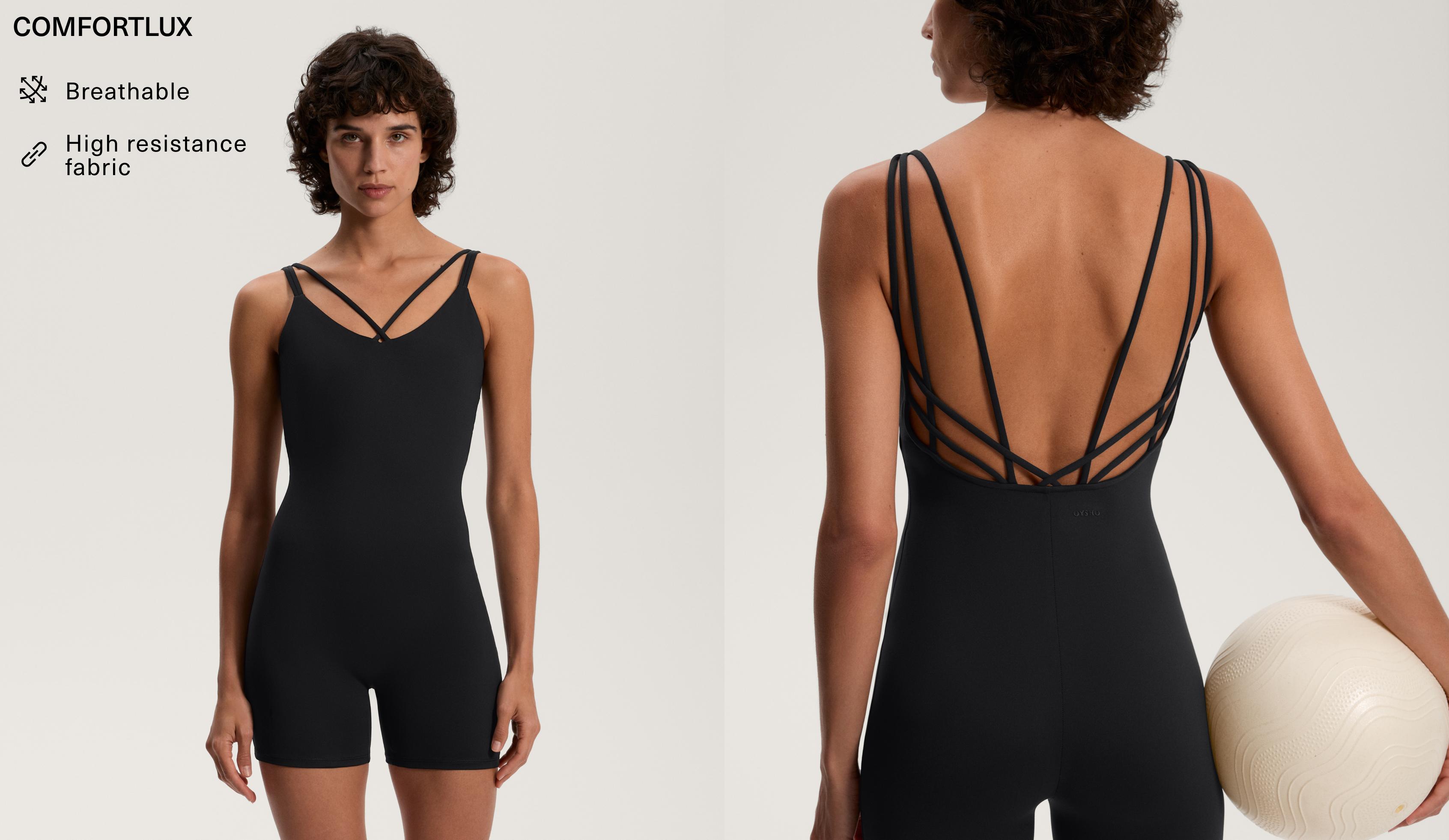 Comfortlux double strap short jumpsuit
