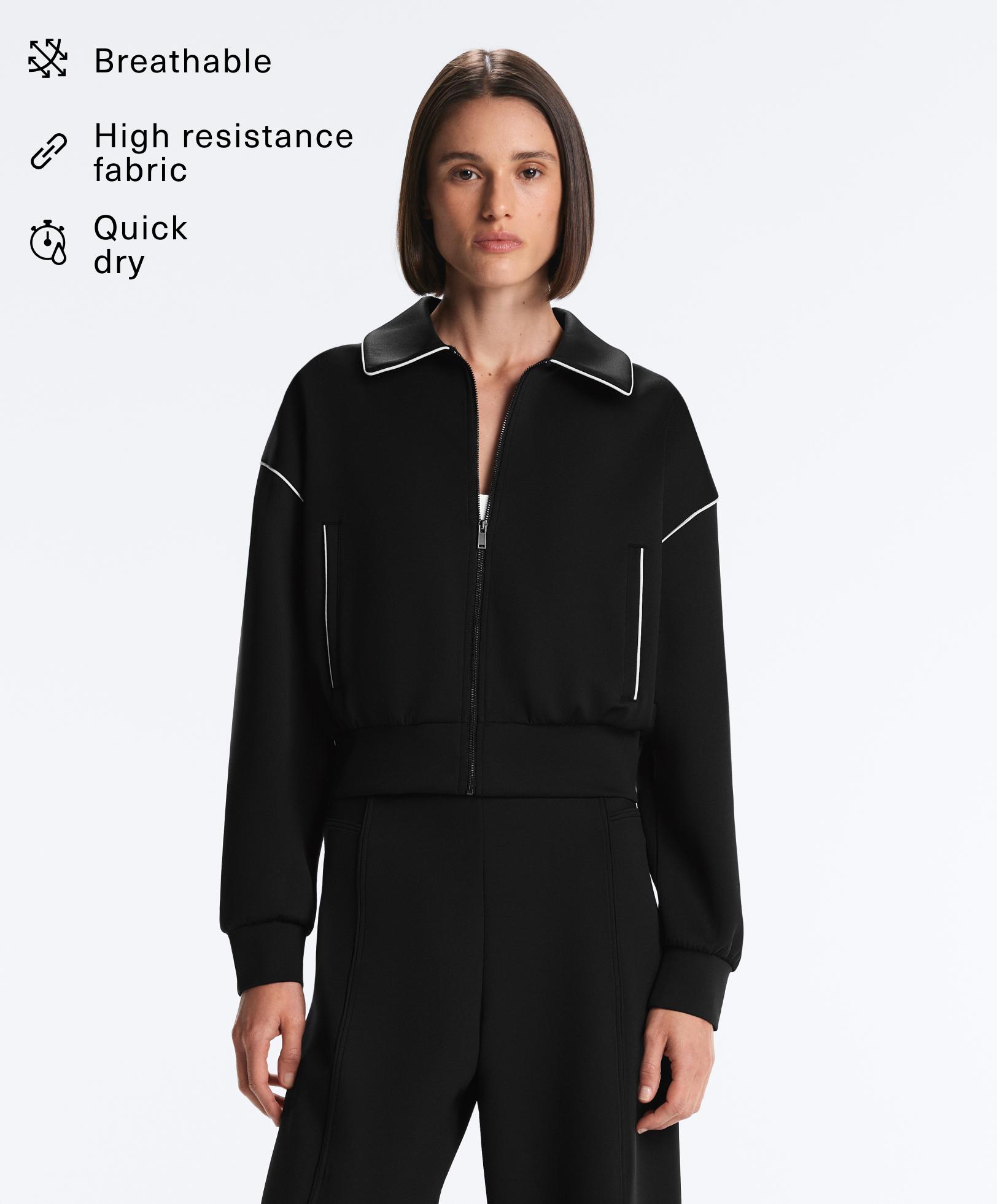 Neoprene-effect piping jacket Neoprene-effect piping jacket
