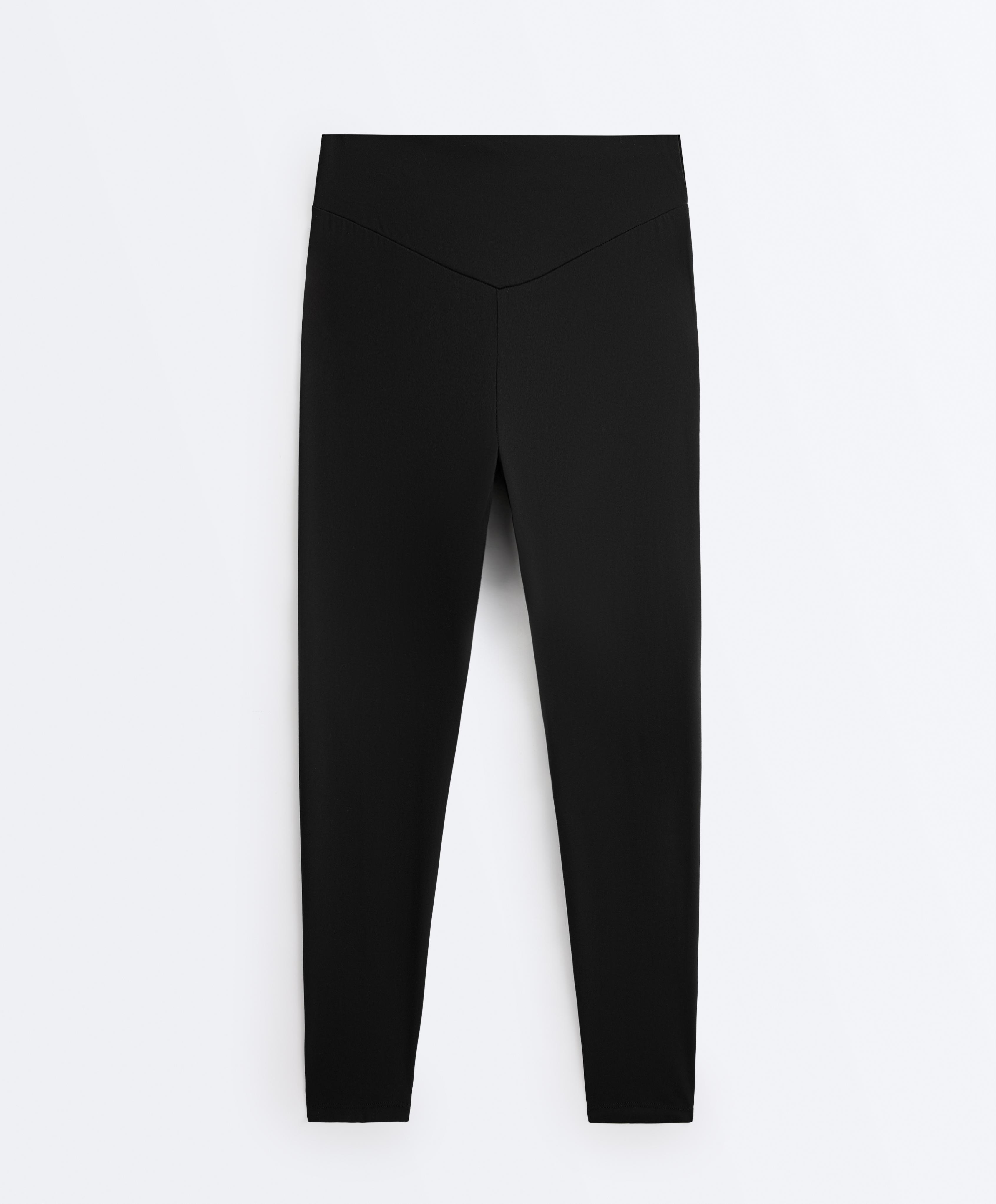 Comfortlux high-waisted ankle-length leggings — BLACK