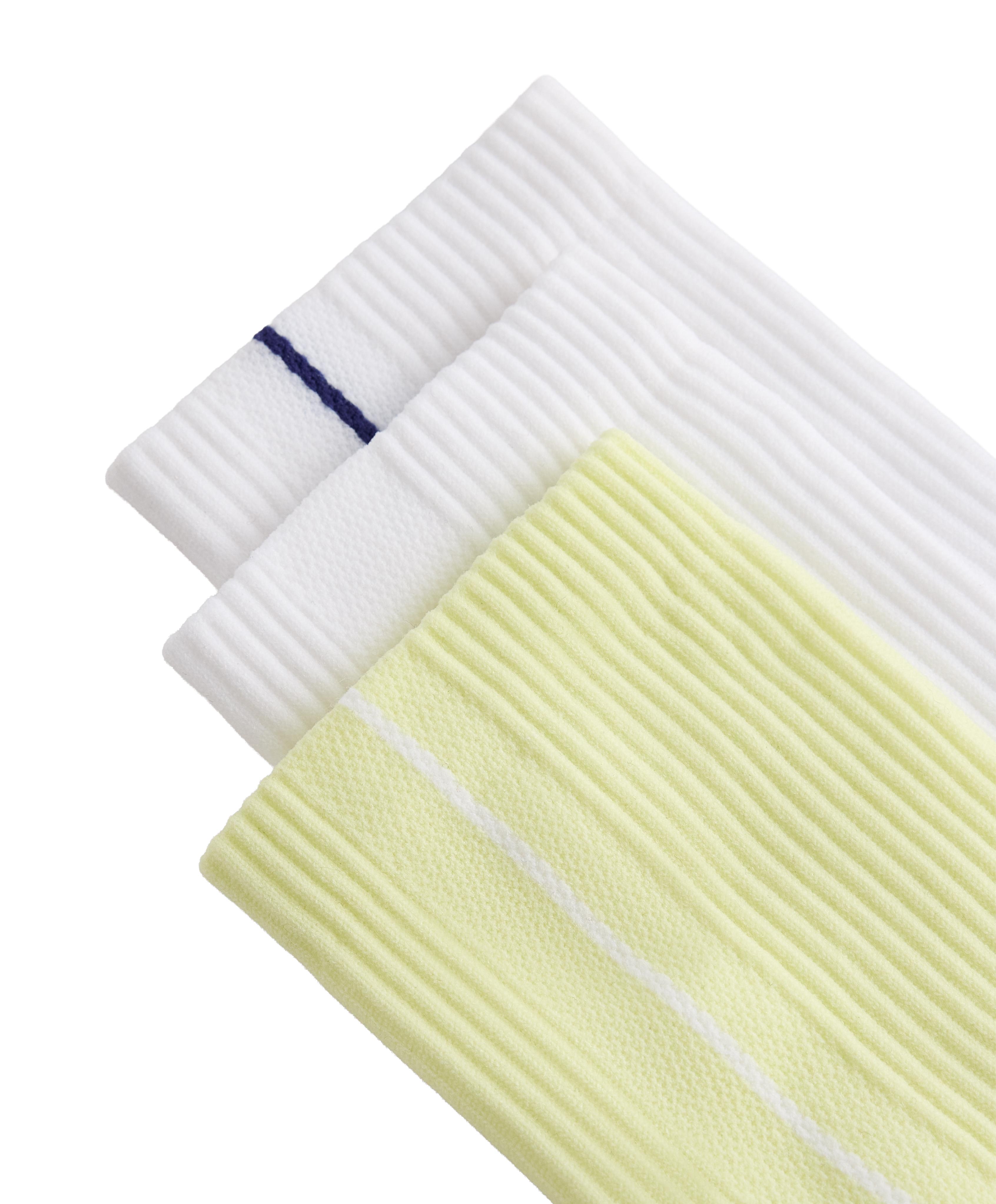 3 pairs of Classic polyamide blend sports socks — LIME