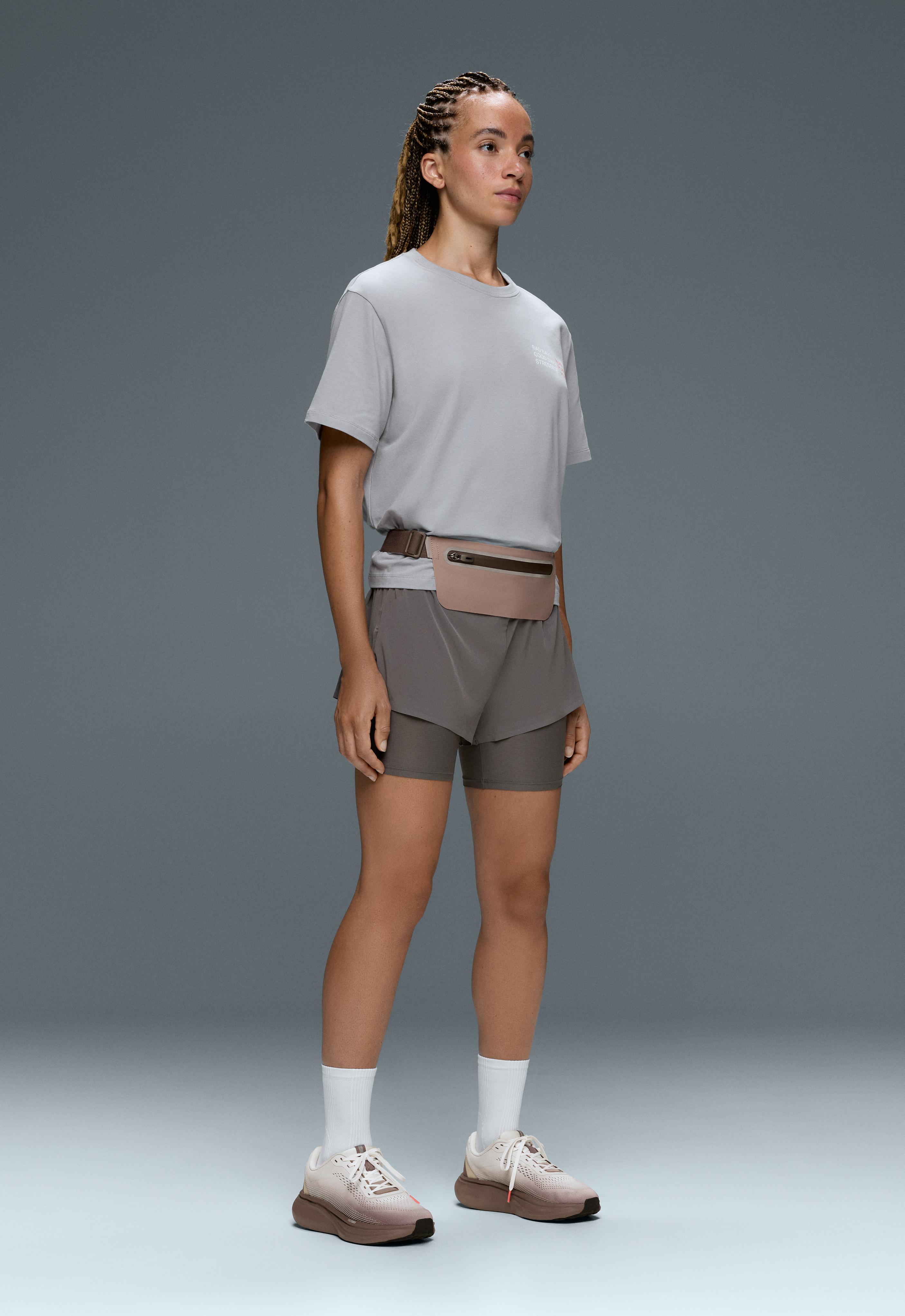 Boxy cotton blend slogan T-shirt