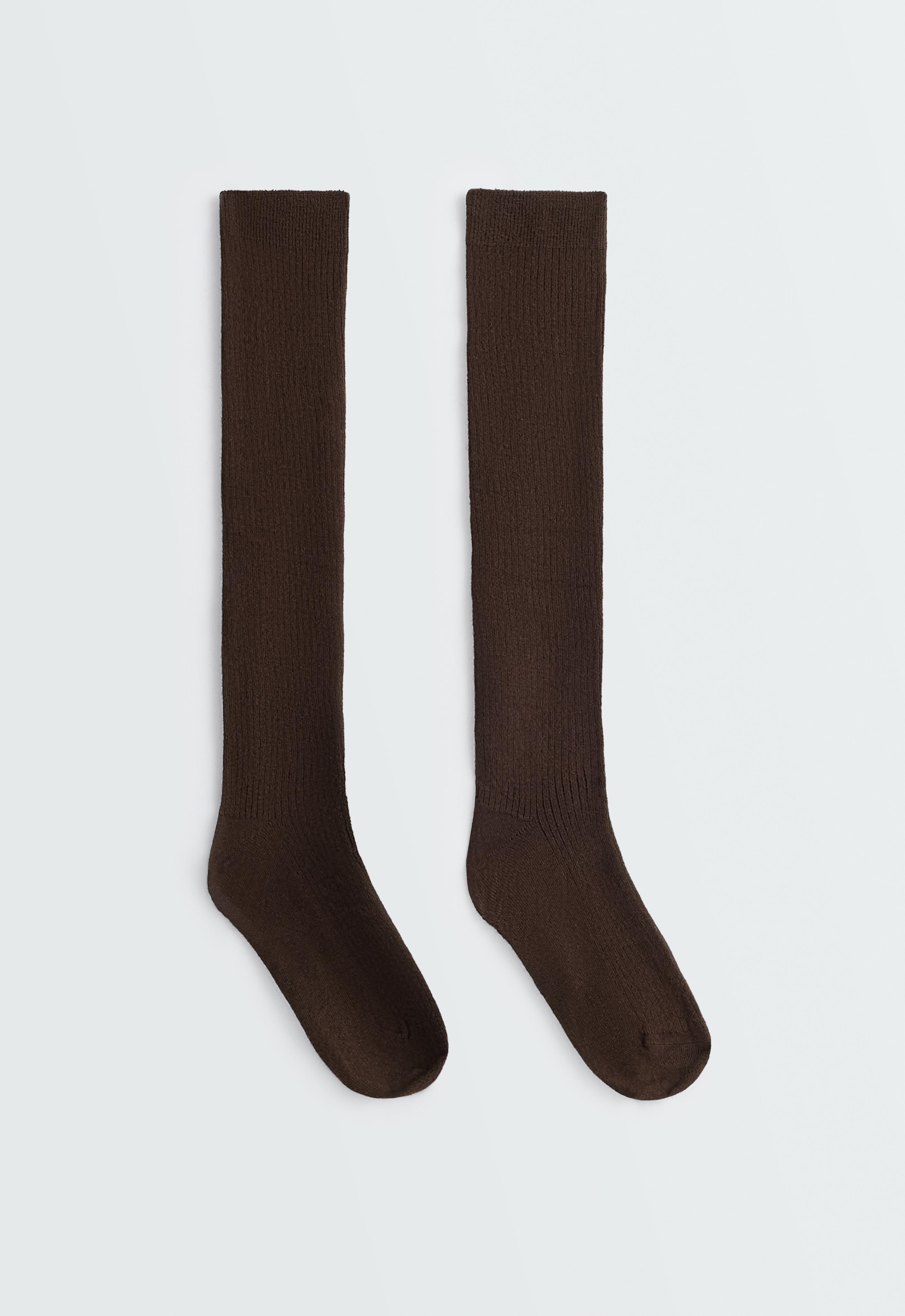 Calcetín largo rodilla 61% modal 17% cashmere