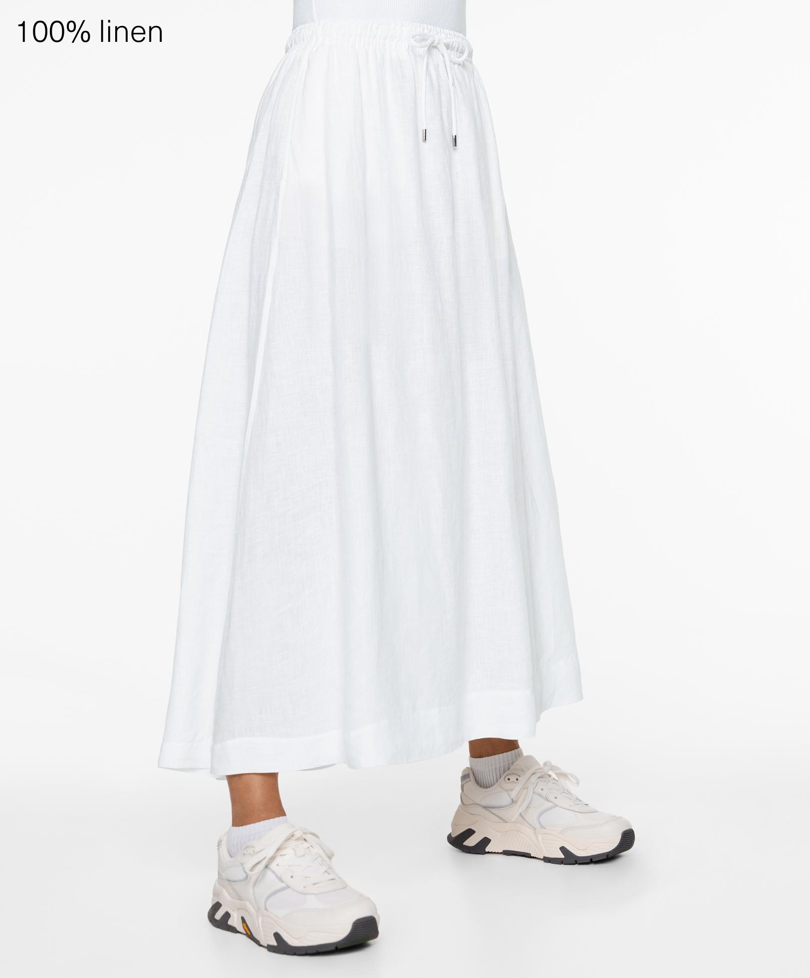 Long 100% linen skirt - Sale