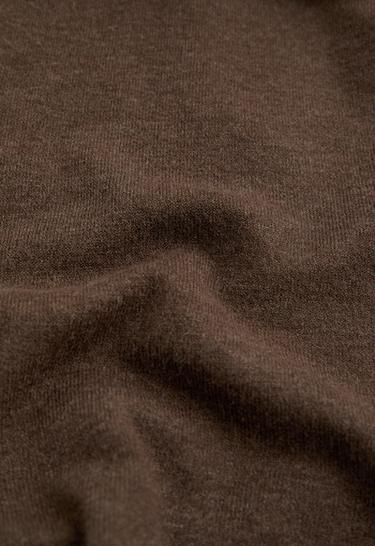 Wide-leg pleated knit trousers — TAUPE                    7