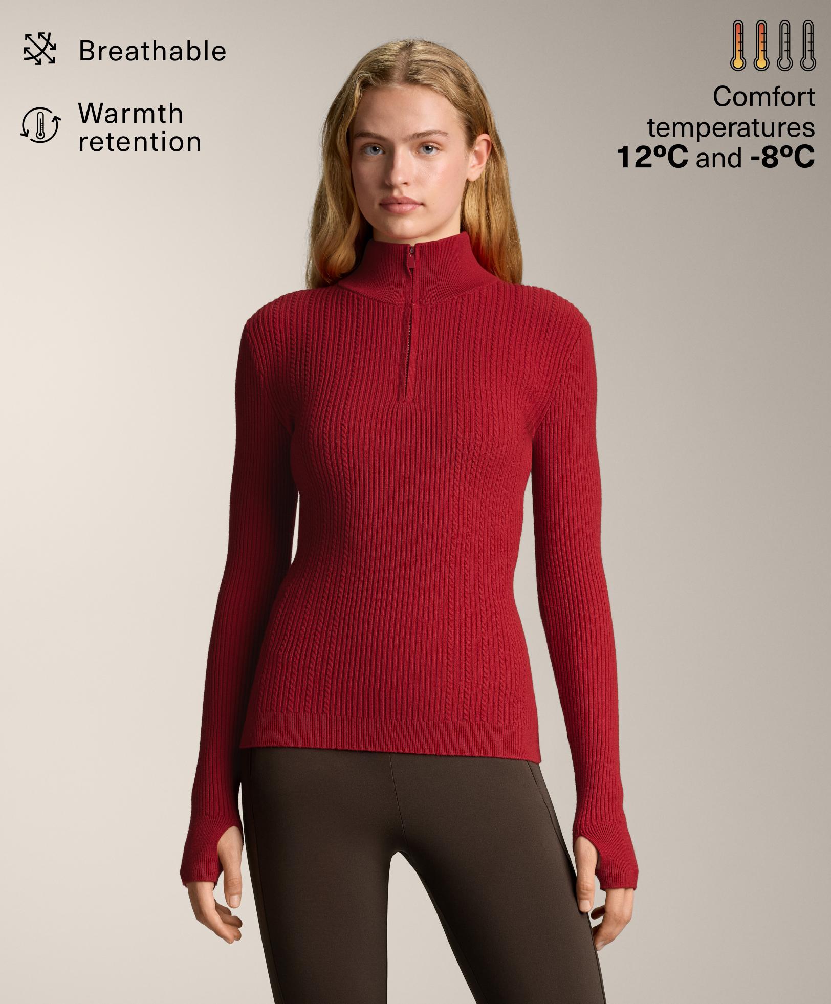 Cable knit thermal base layer T-shirt - Sale