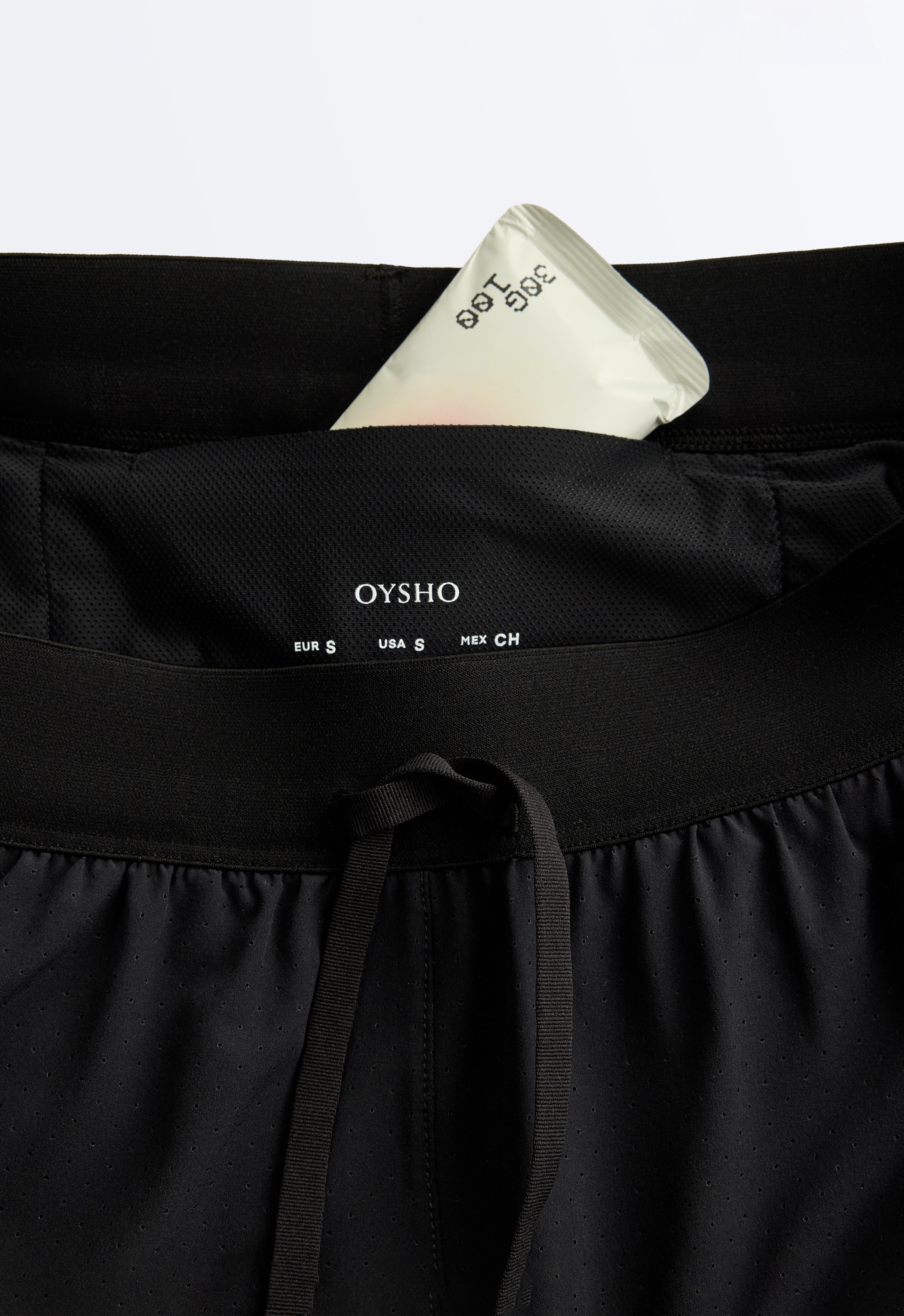 7cm high-rise technical shorts — BLACK