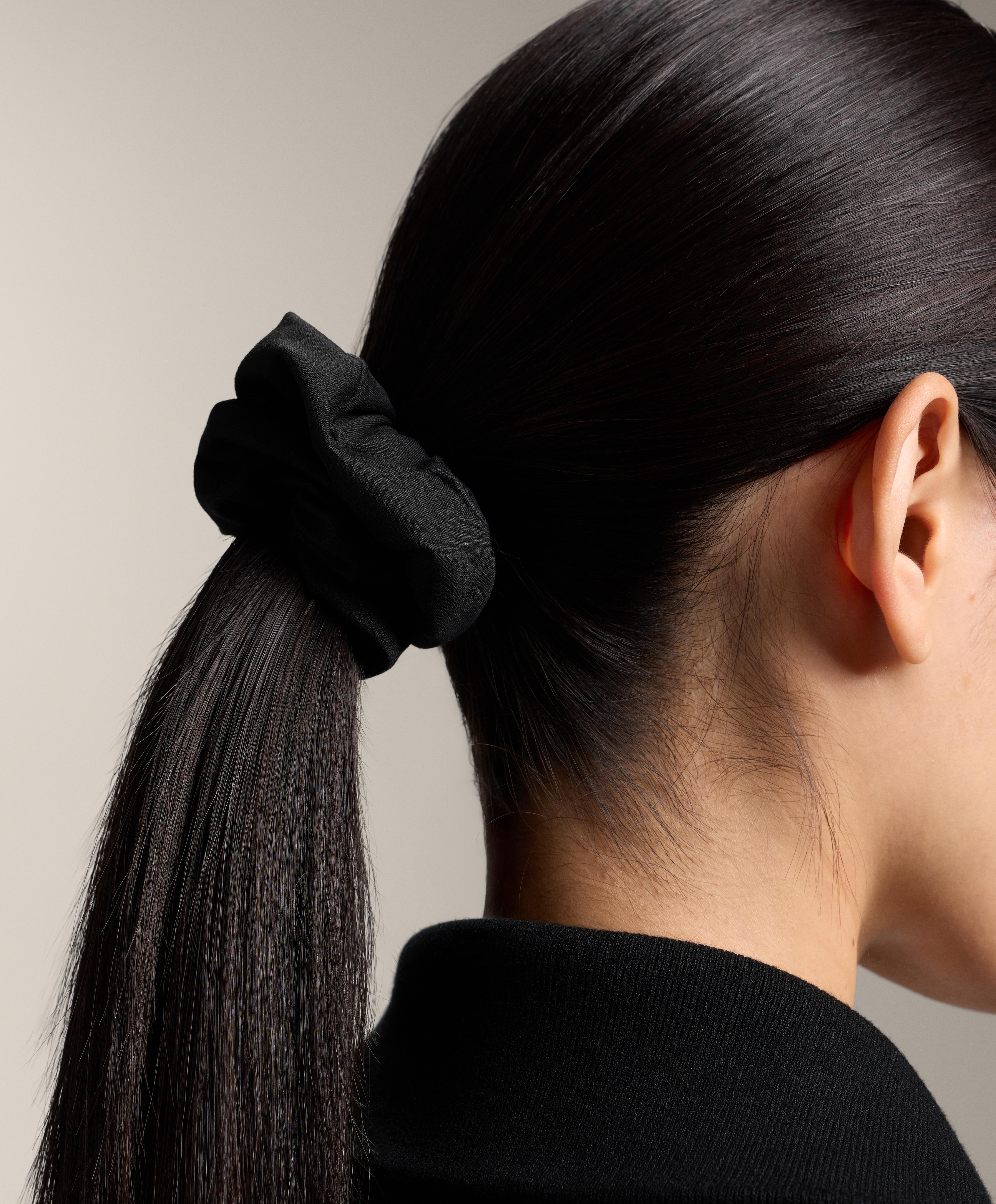 2 large hair scrunchies — BLACK