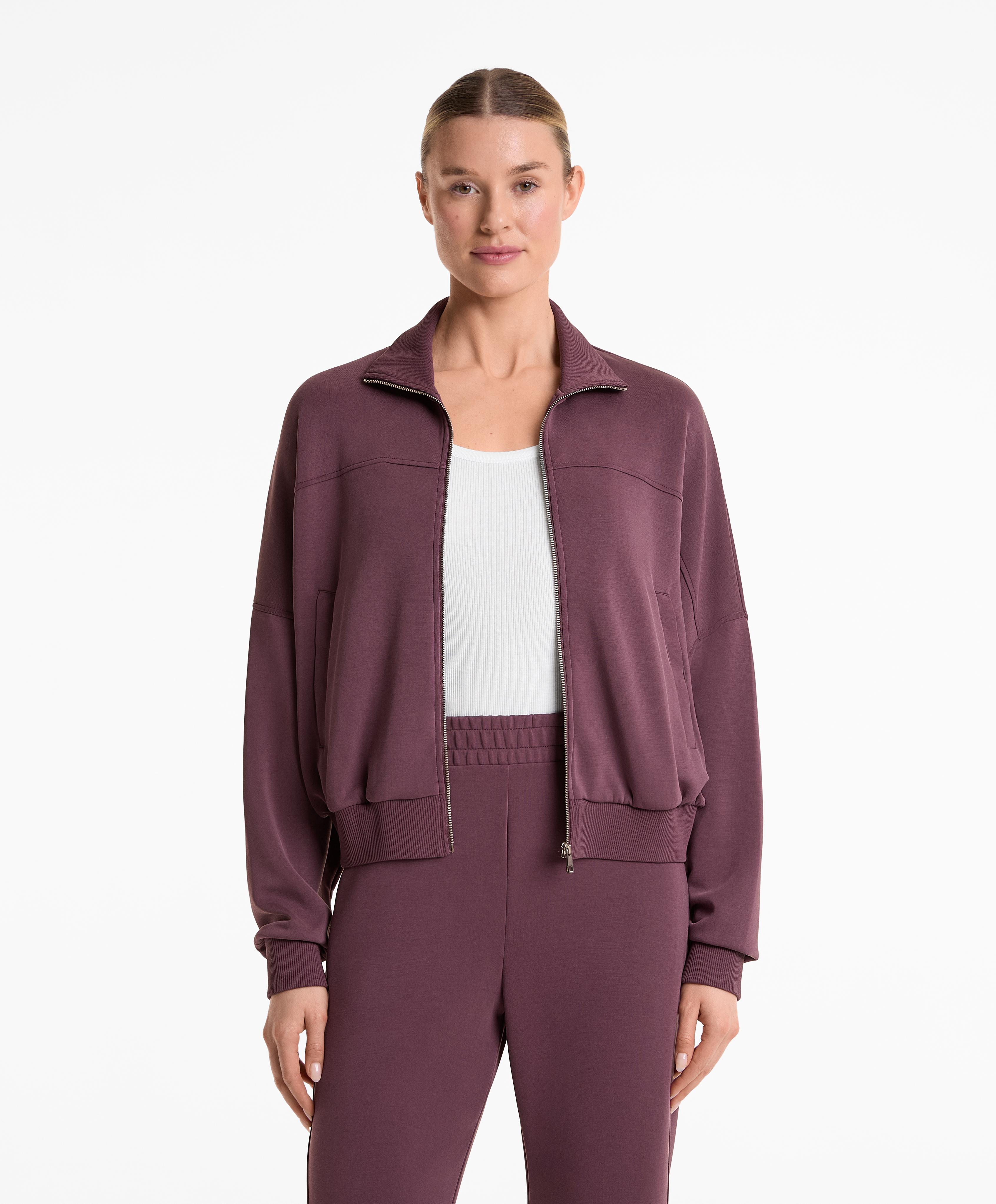 Soft-touch jacket with modal and zip