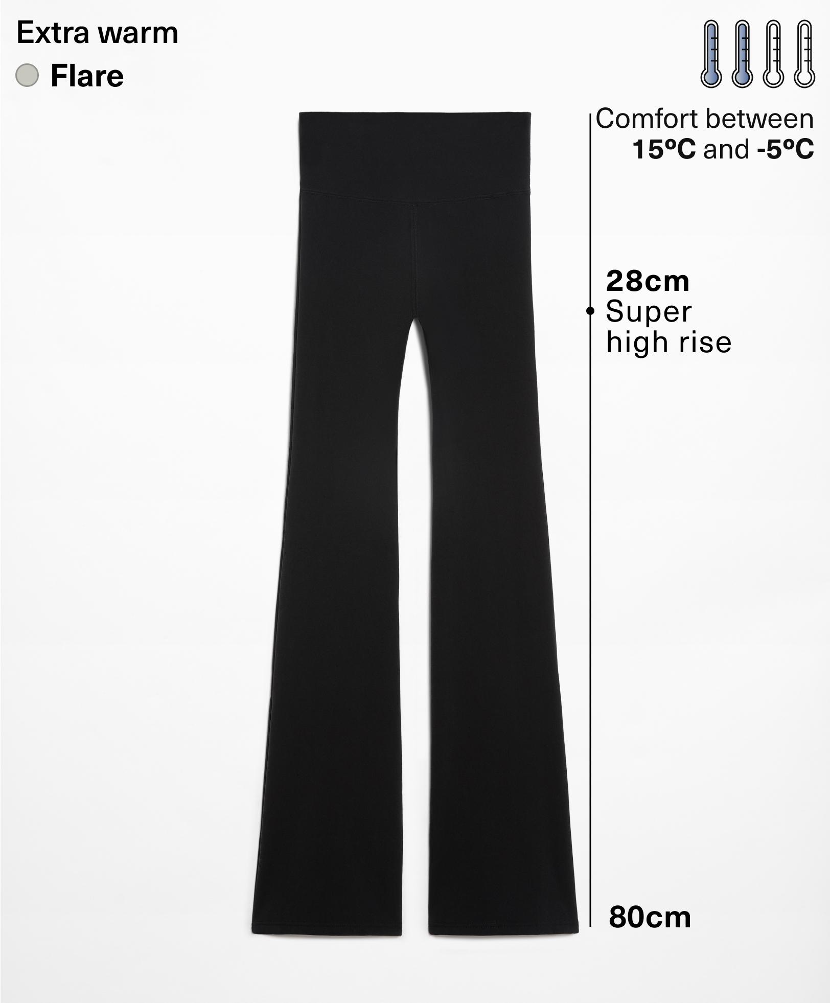 Seamless extra warm super high rise 80cm flare leggings