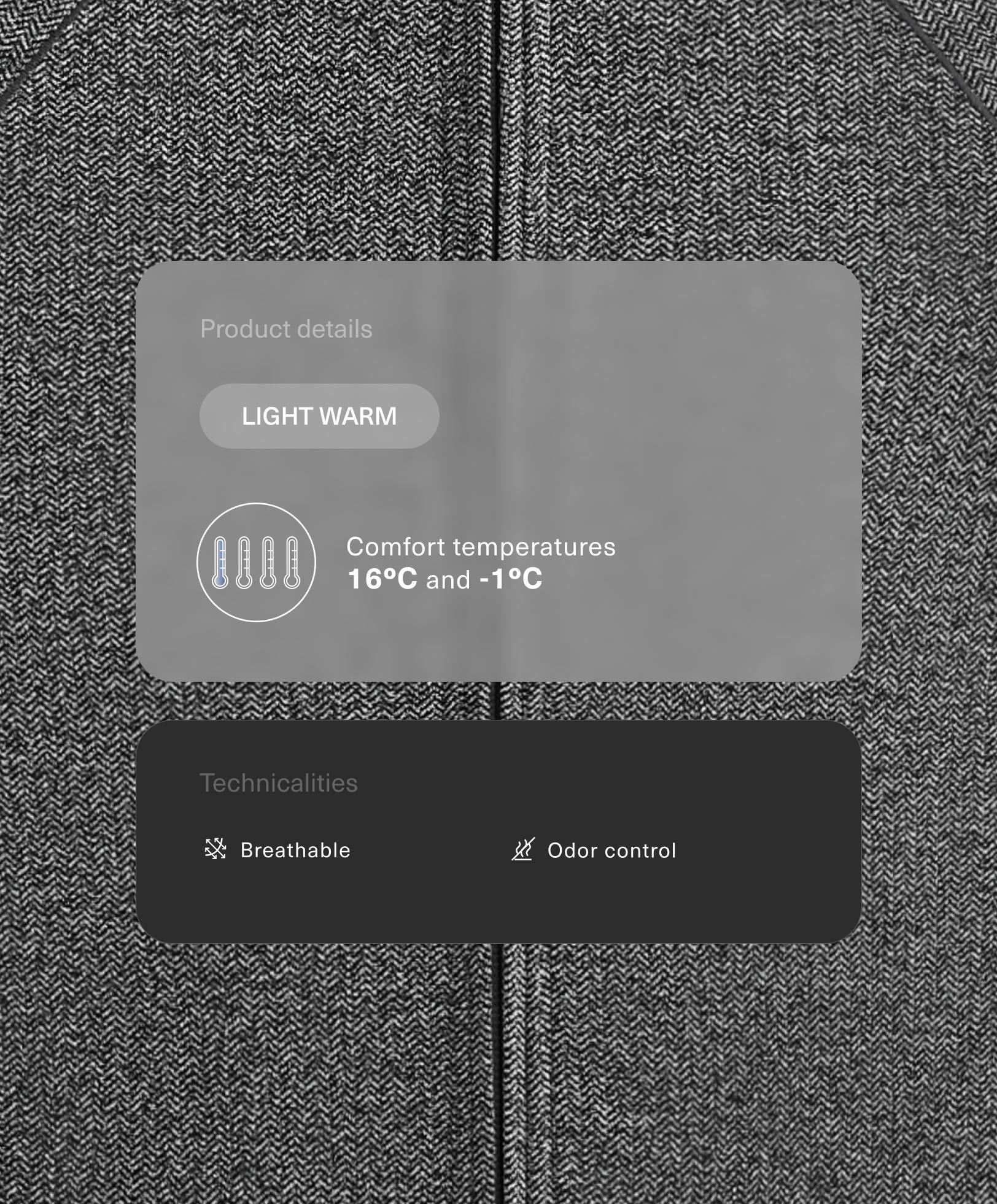 Veste technique light warm seamless