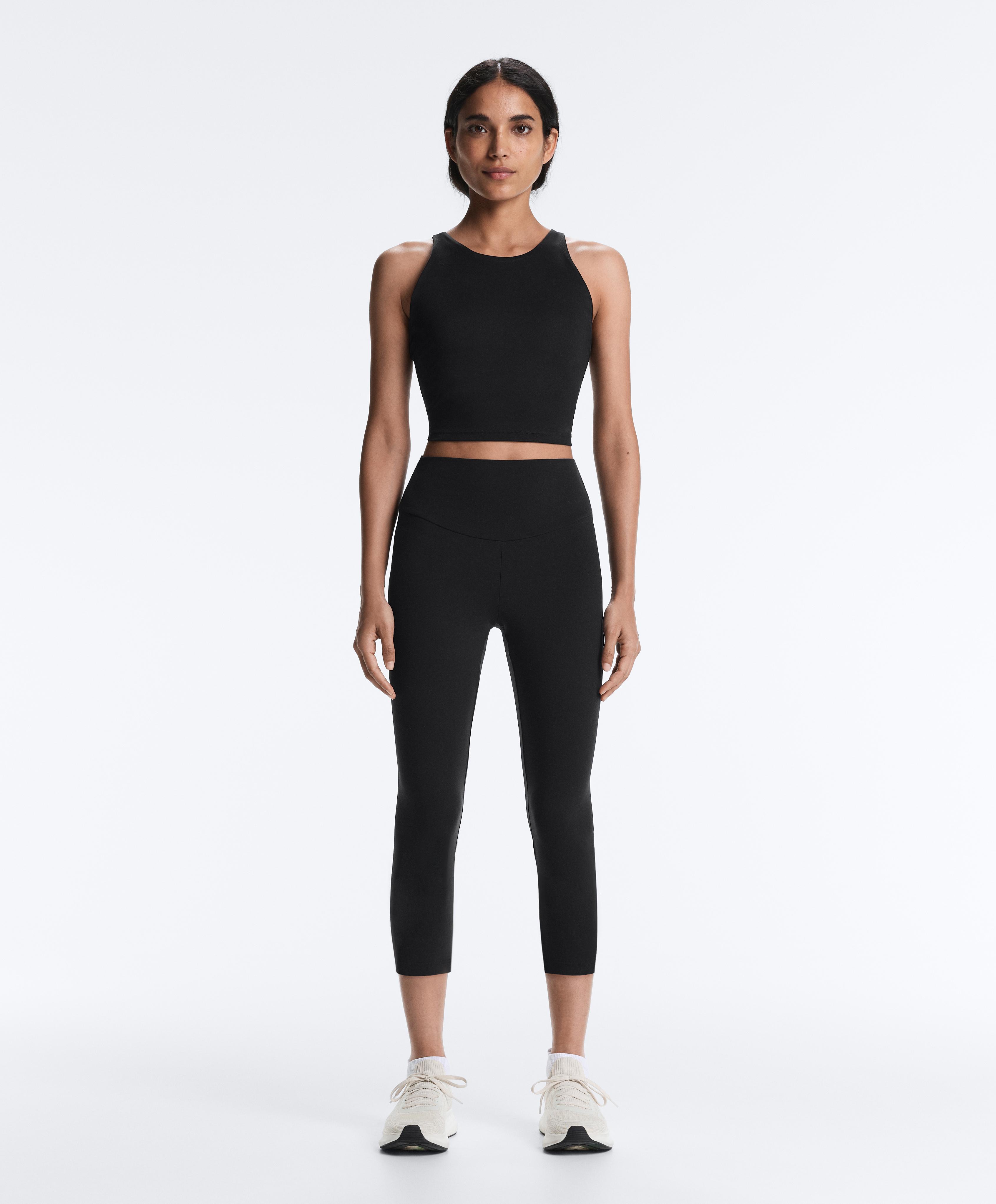 Comfortlux super-high-rise 50cm capri leggings — BLACK