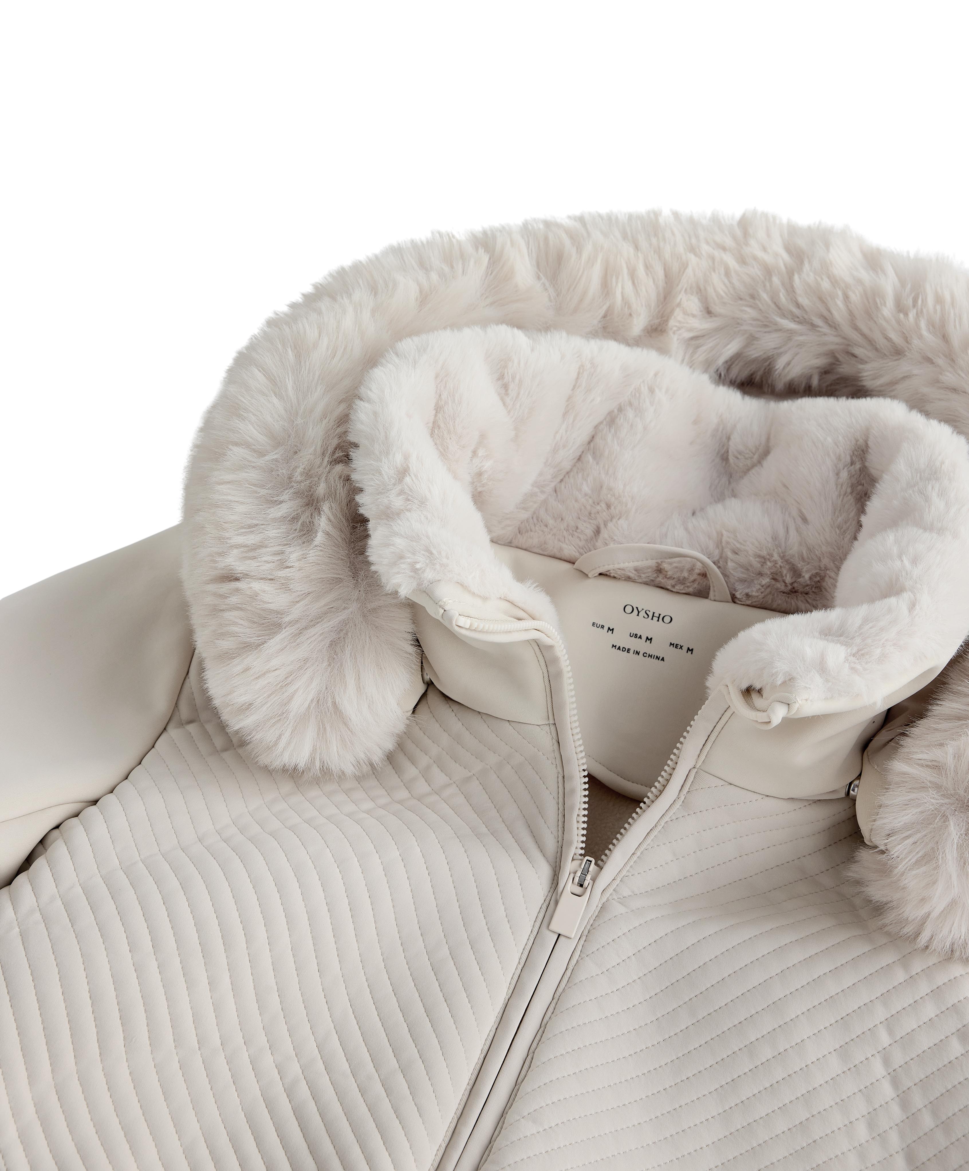 Water-resistant colour-block fitted stretch SKI jumpsuit — PALE MINK