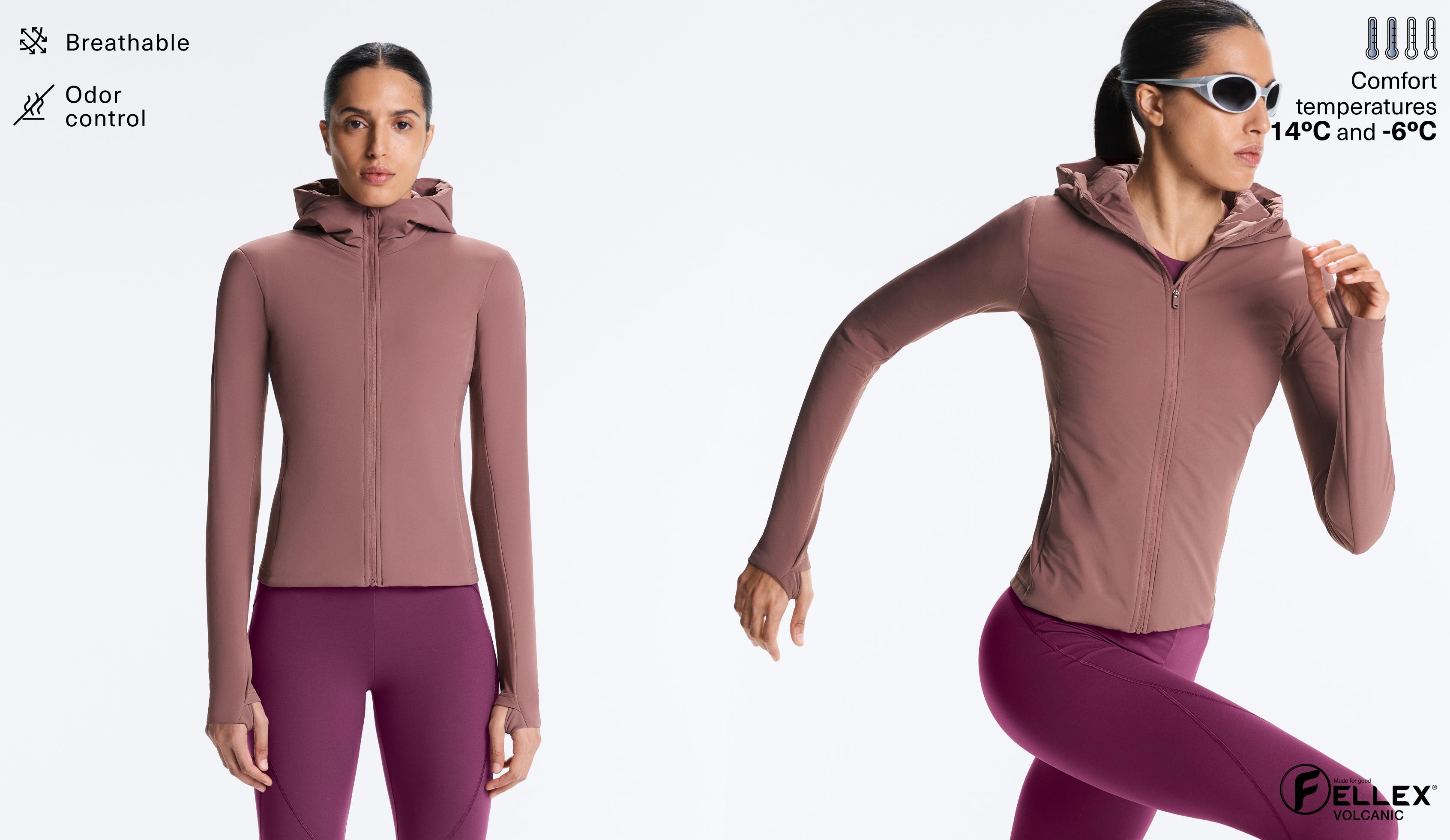 FELLEX® Volcanic technical padded jacket — PINK-MAUVE