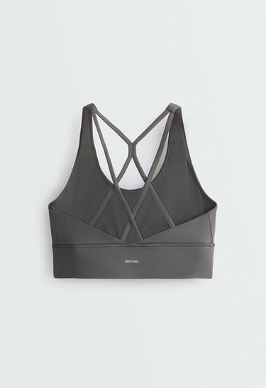 Medium support Comfortlux sports bra with cup — ASPHALT GREY 7