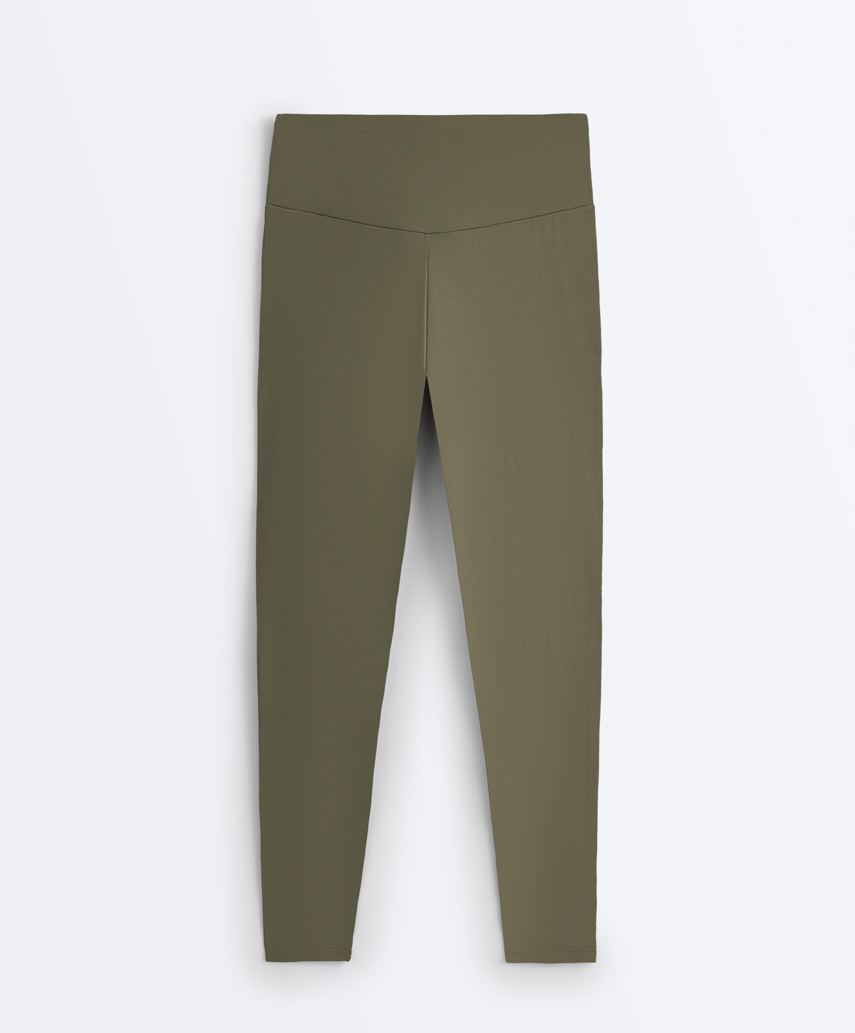 Comfortlux high-waisted ankle-length leggings — KHAKI