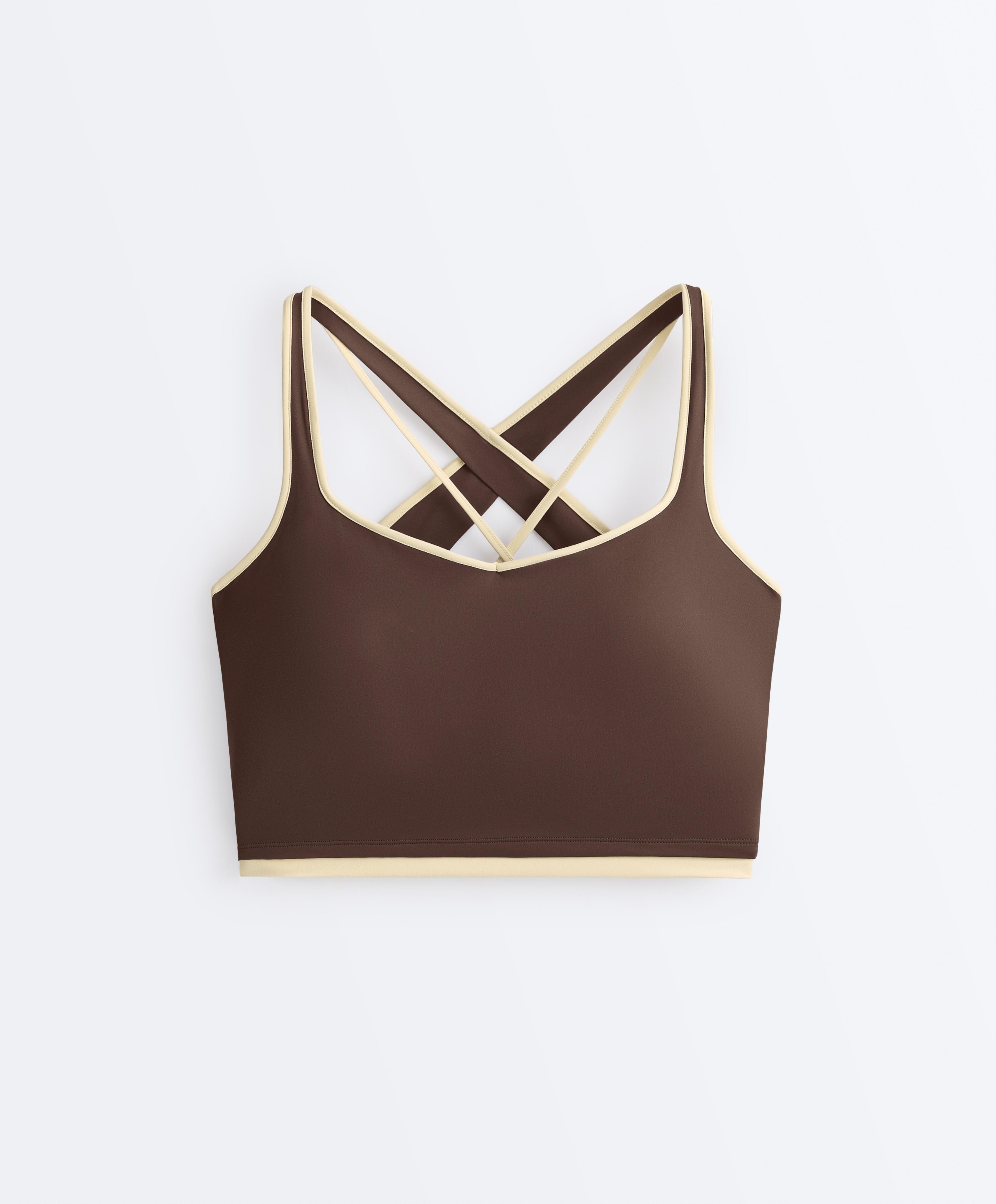 Comfortlux Tank top met gekruiste contrasterende rug