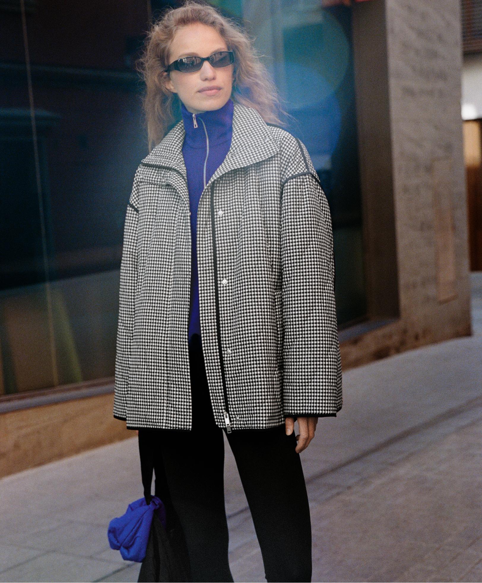 Half-zip sweatshirt with Brushed modal — COBALT