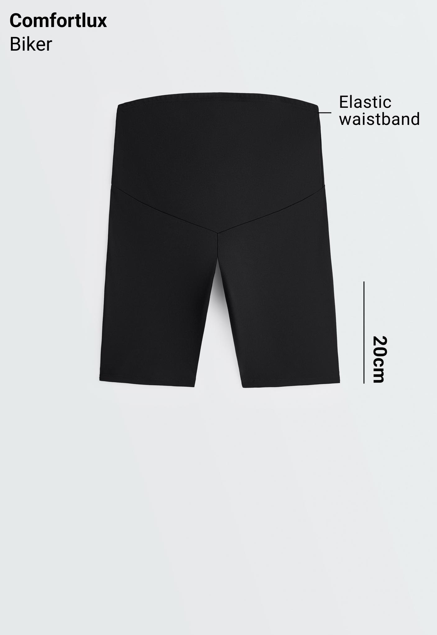 Maternity Comfortlux 20cm cycle leggings — BLACK
