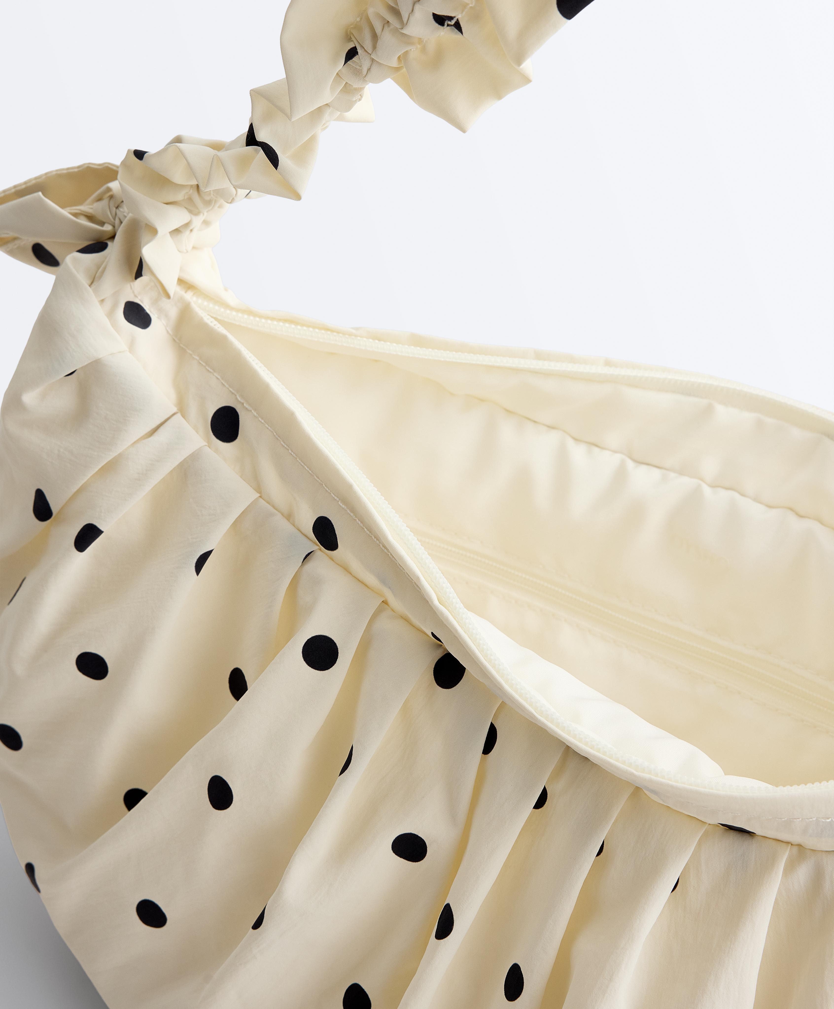 Polka dot crossbody bag — CREAM