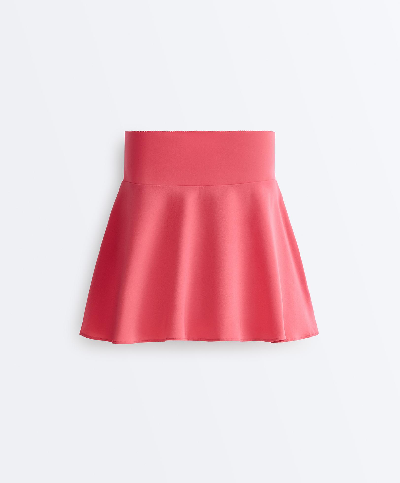 High rise Compressive skirt — WASHED RED