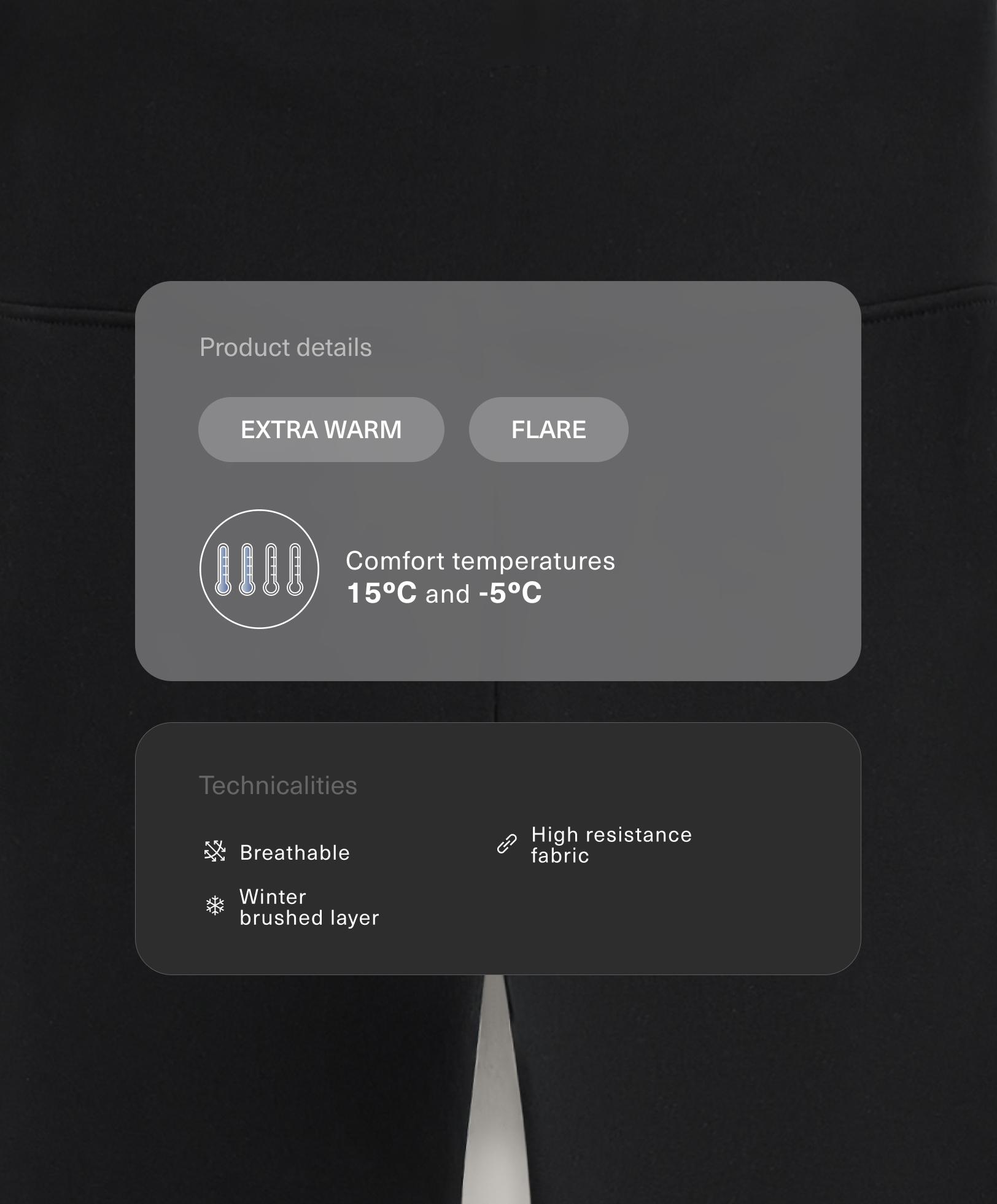 Flare extra Warm seamless super high rise trousers Flare extra Warm seamless super high rise trousers