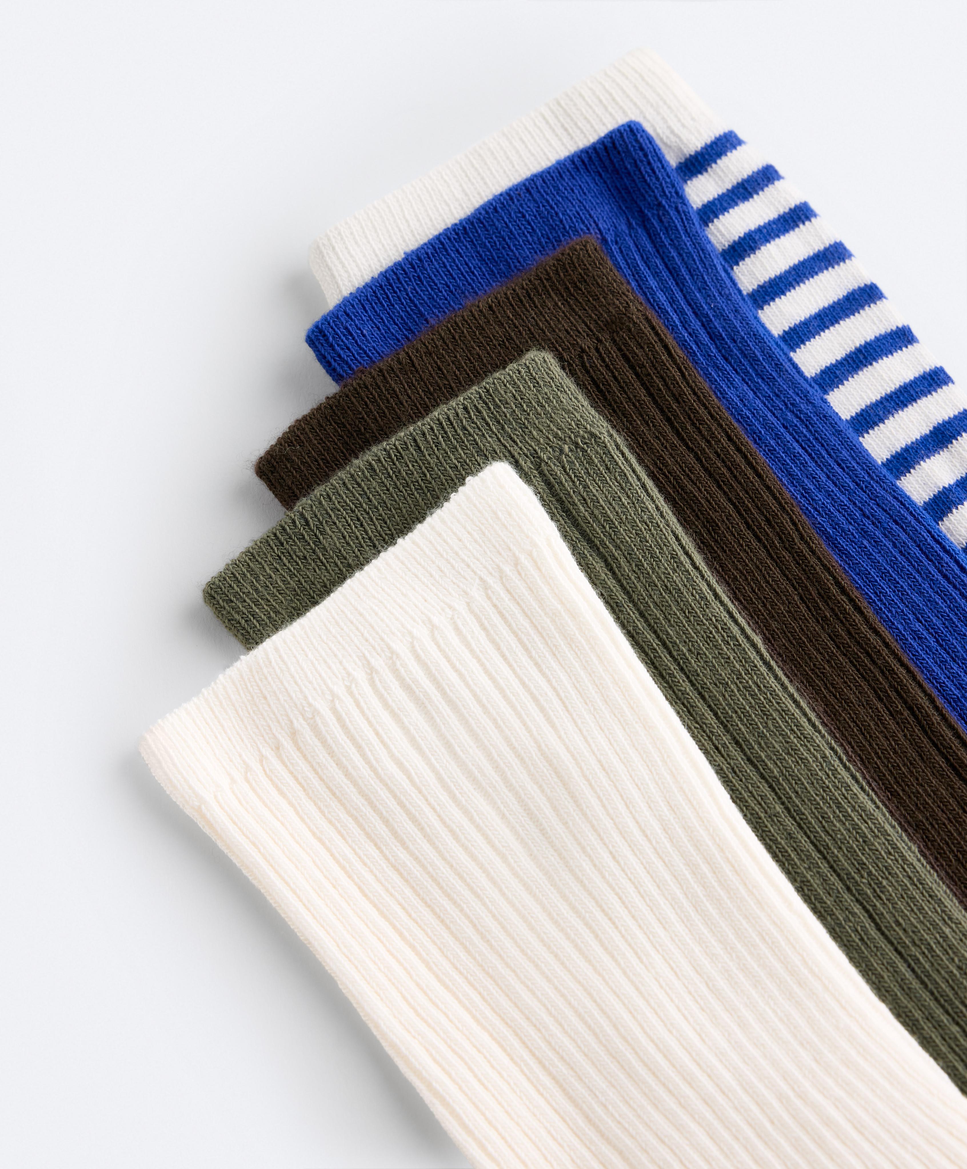 5 pairs of cotton blend Classic socks — KLEIN BLUE